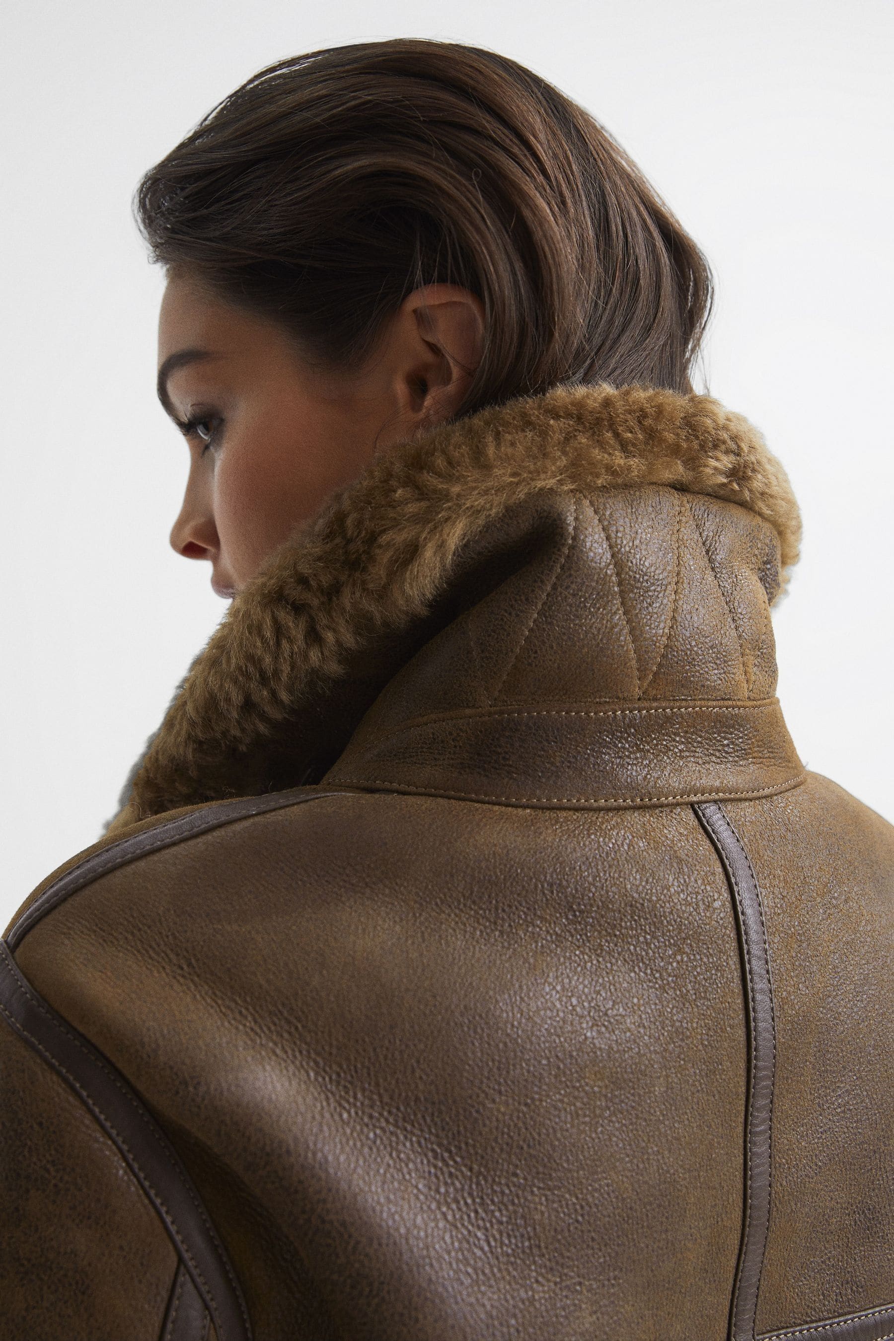 Reiss aviator jacket womens hot sale