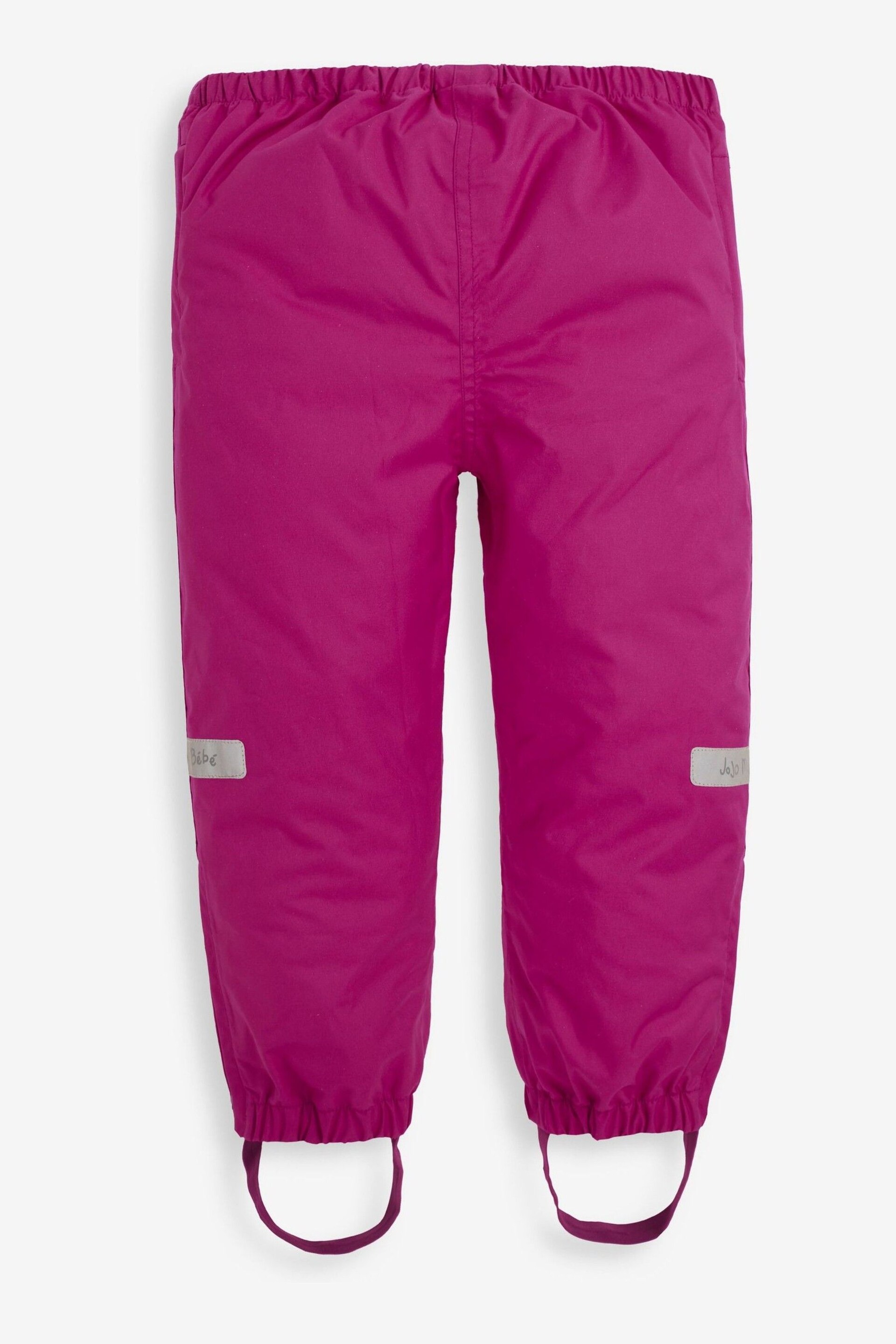 JoJo Maman Bébé Berry Pink Pack-Away Waterproof Trousers - Image 1 of 4