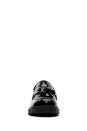 Clarks Black Patent Teala Loafer Shoes - Image 4 of 7