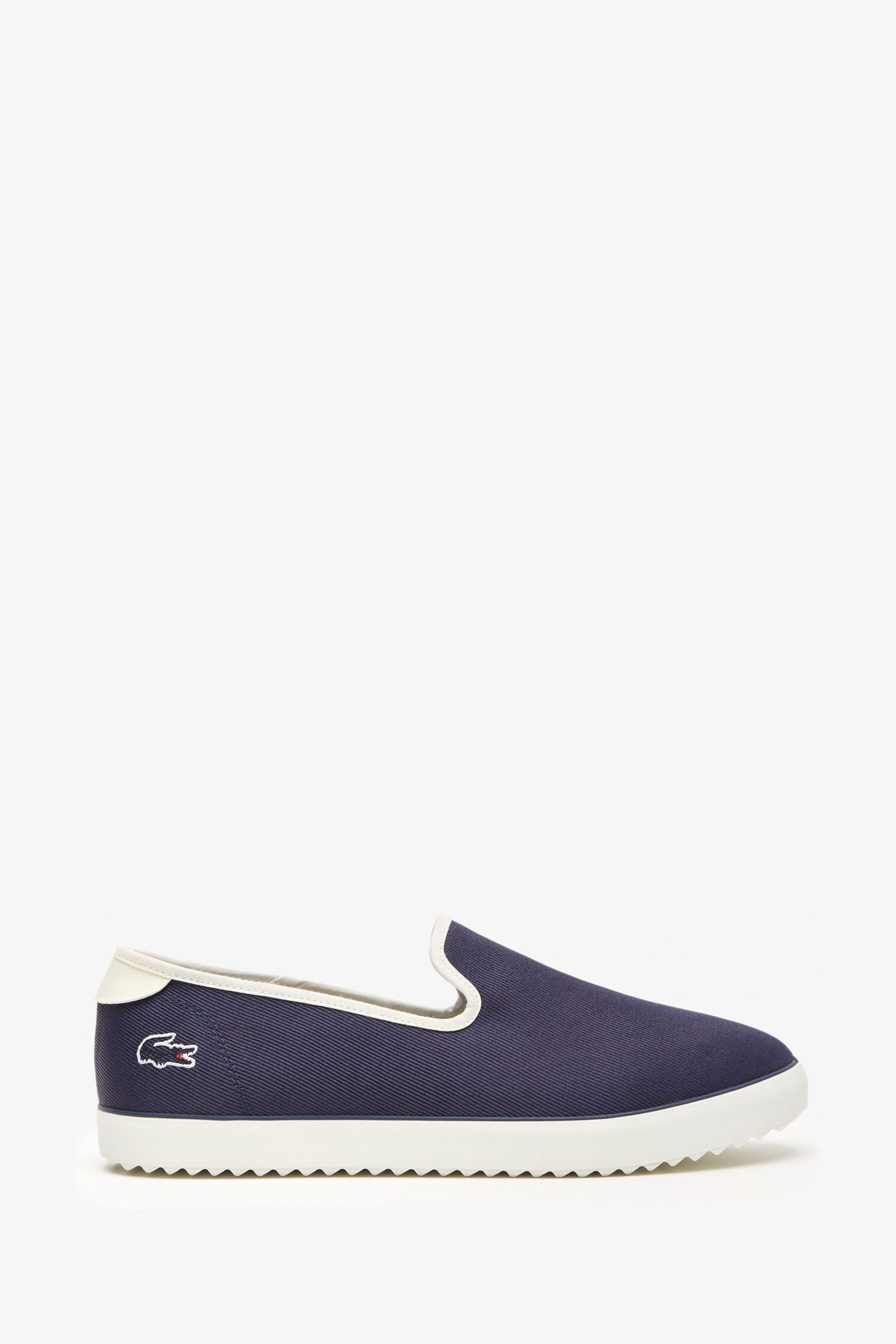 Lacoste blue canvas shoes hotsell
