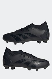 adidas Black Kids Predator Accuracy.3 Firm Ground Football Boots - Image 5 of 9