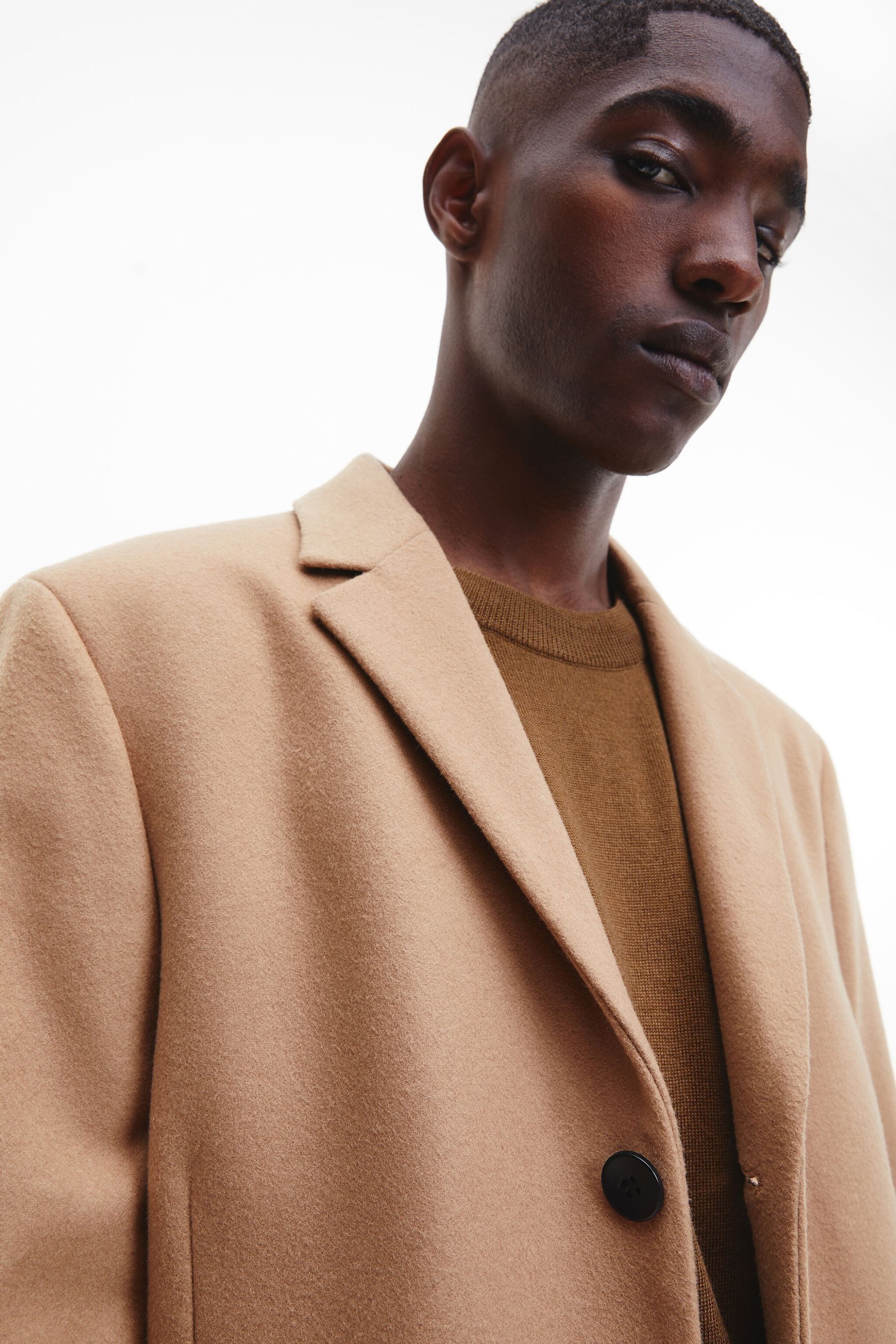 Buy Calvin Klein Brown Recycled Wool Cashmere Coat from Next Canada