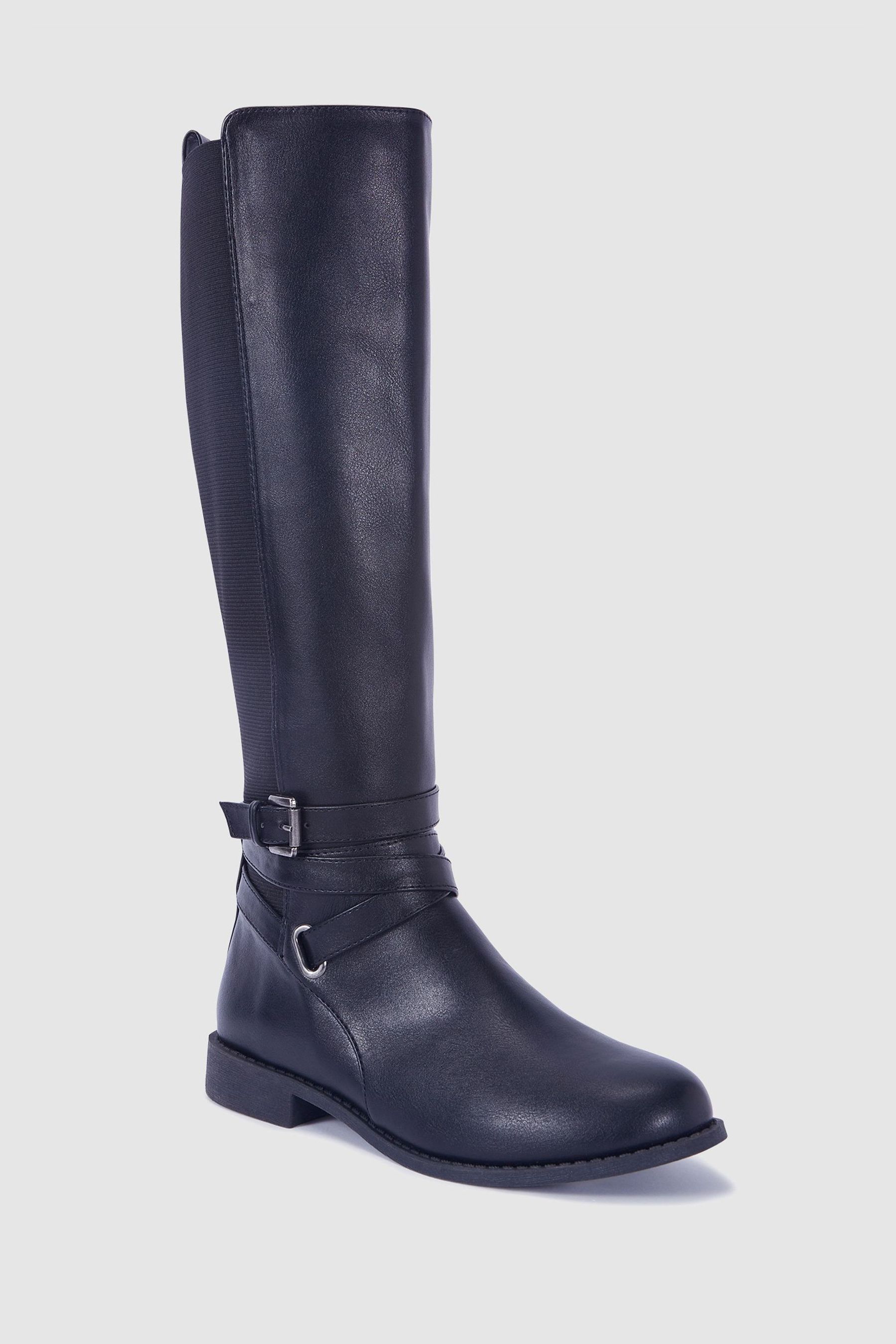 Womens black riding boots size 10 discount