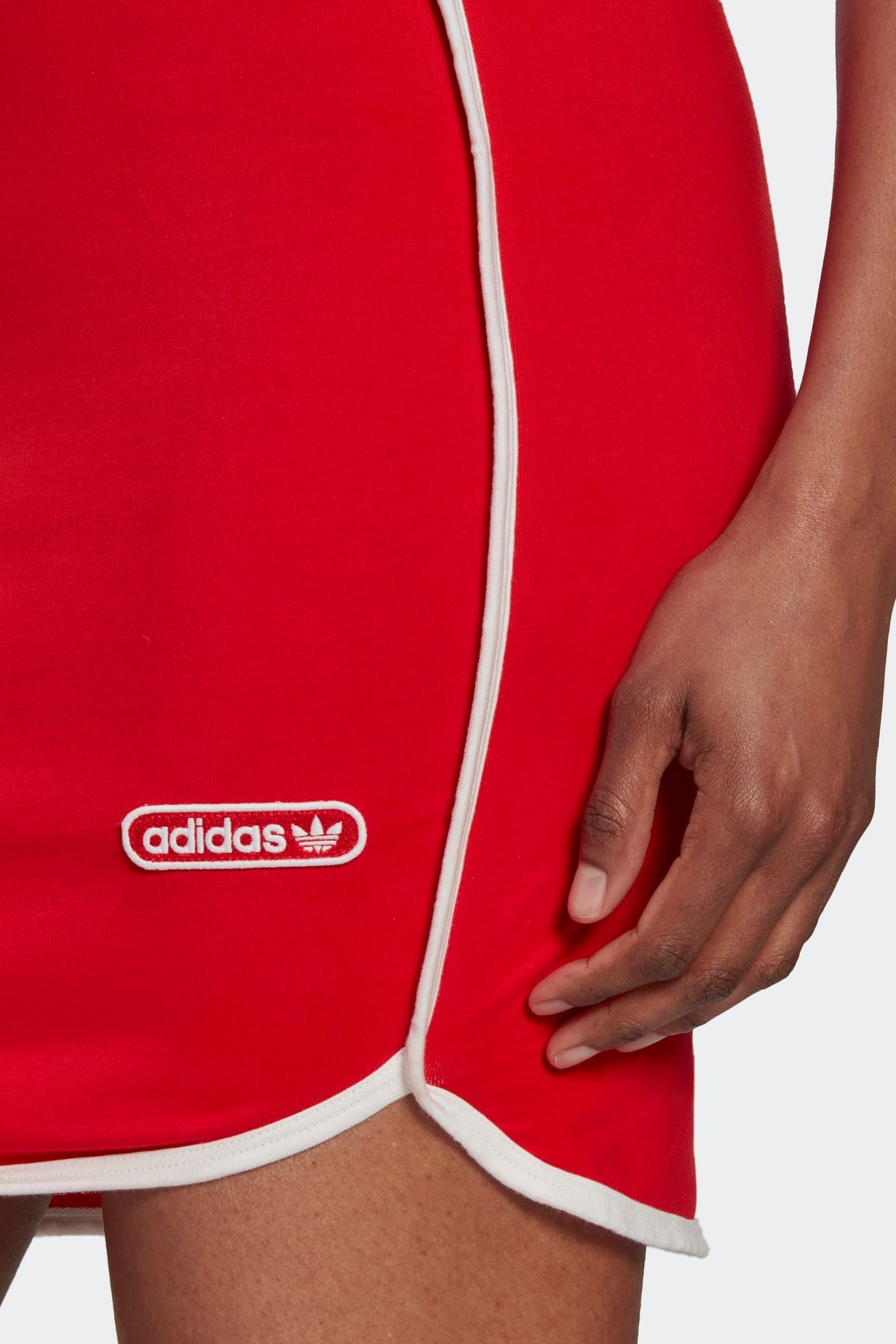 Adidas red skirt shop