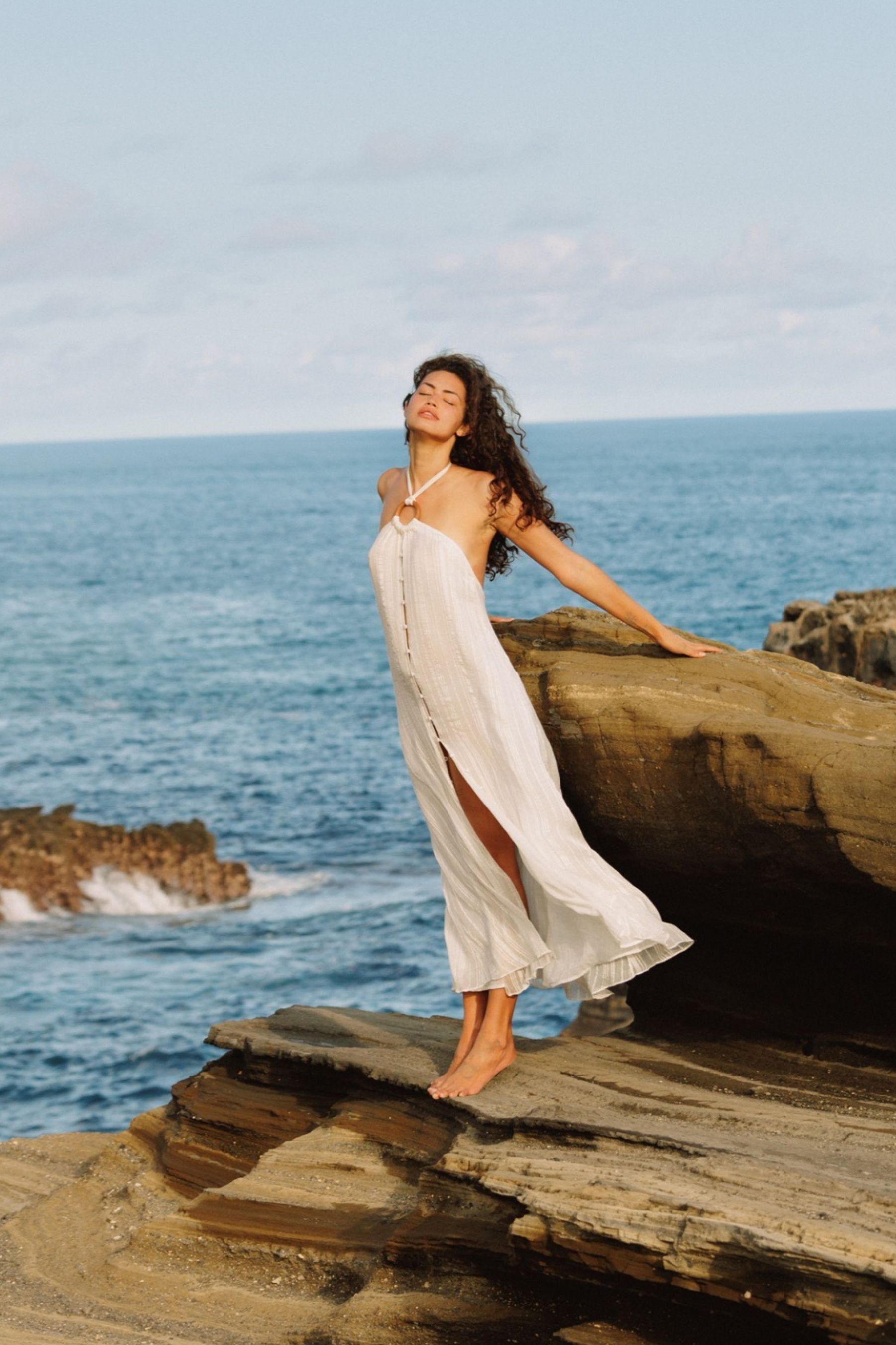 Buy Sundress Bea White Viscose Dress from Next Luxembourg