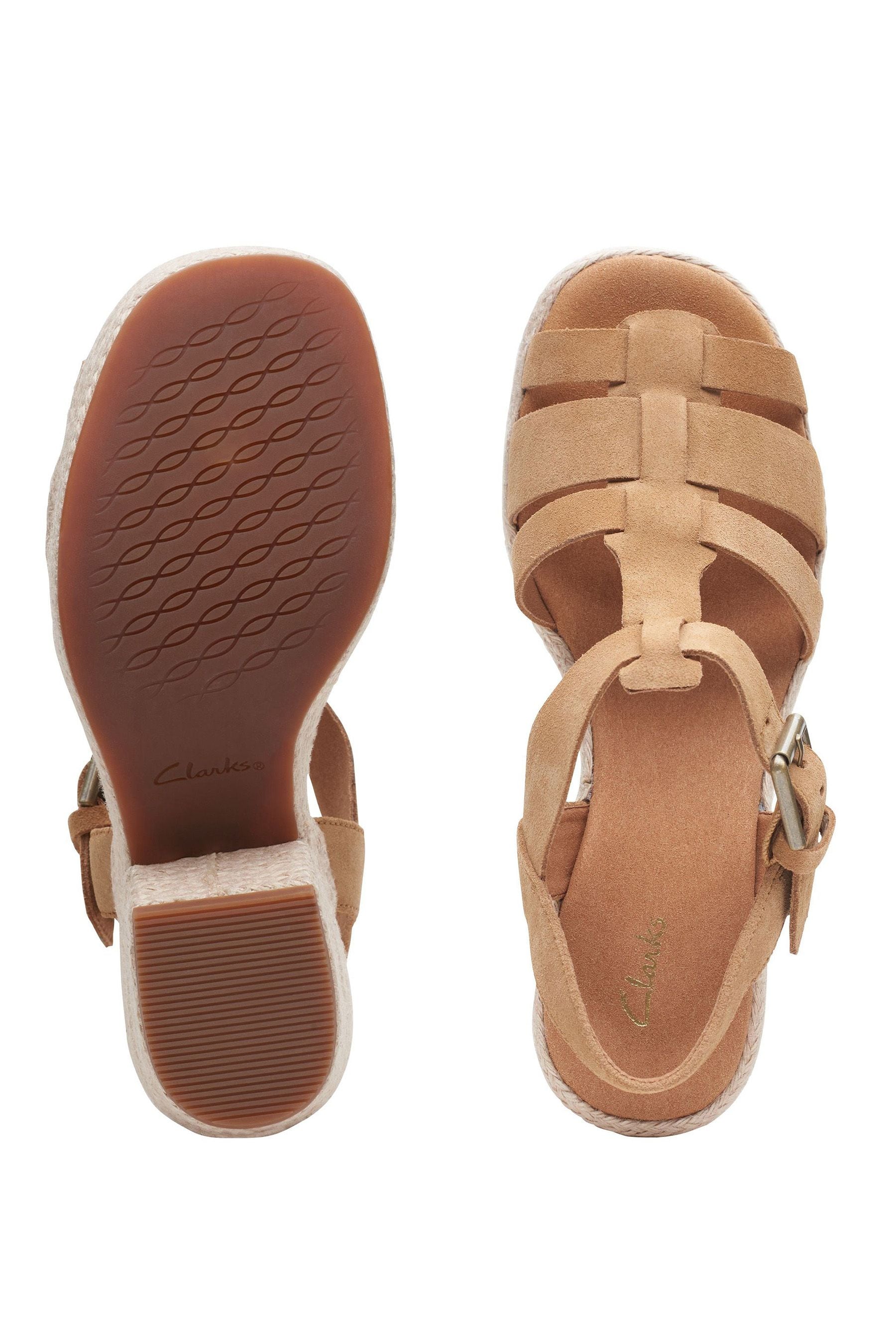 Buy Clarks Brown Maritsa 70 Wedge Sandals from Next Luxembourg