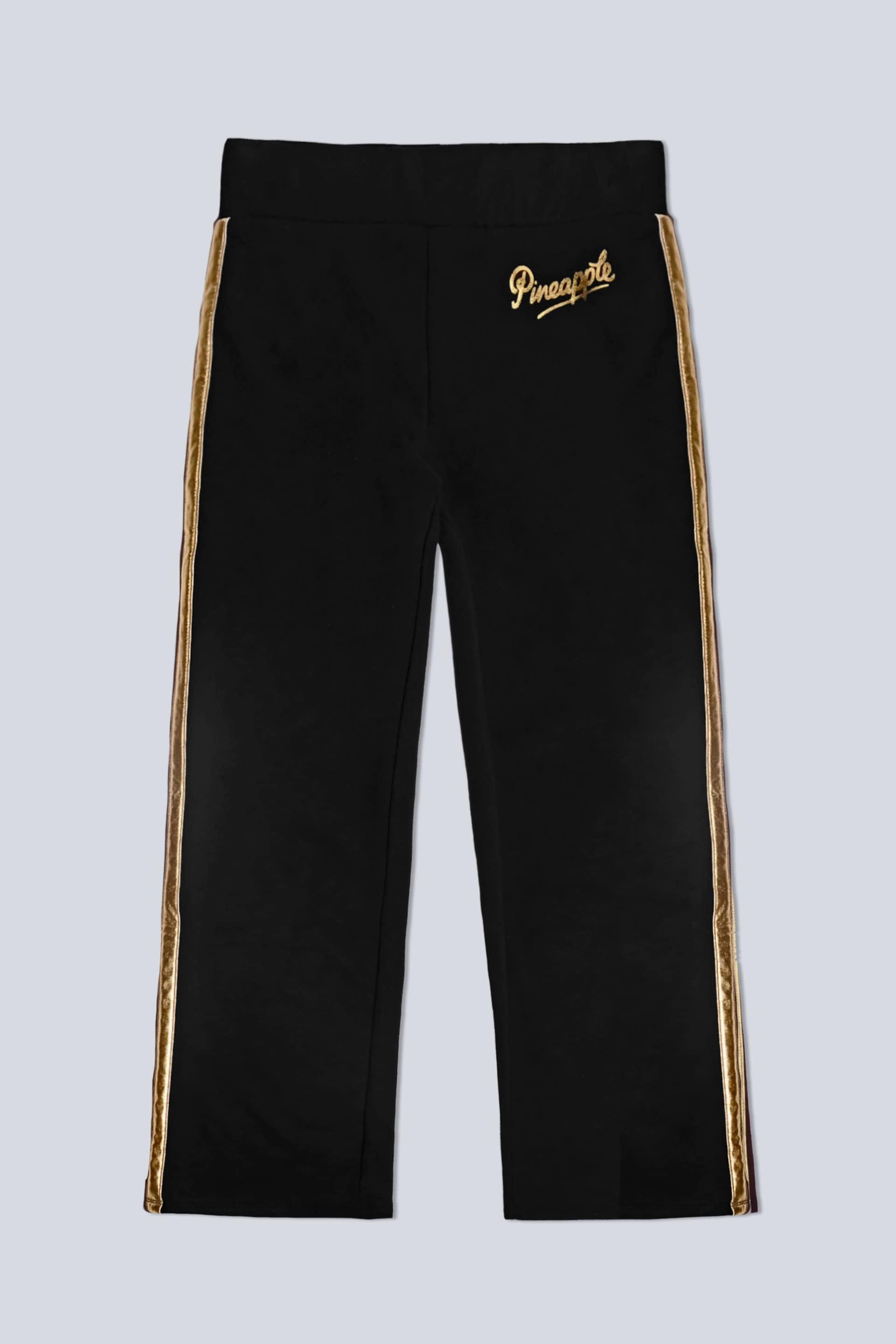 Pineapple Black Stripe Girls Wide Leg Joggers - Image 5 of 6