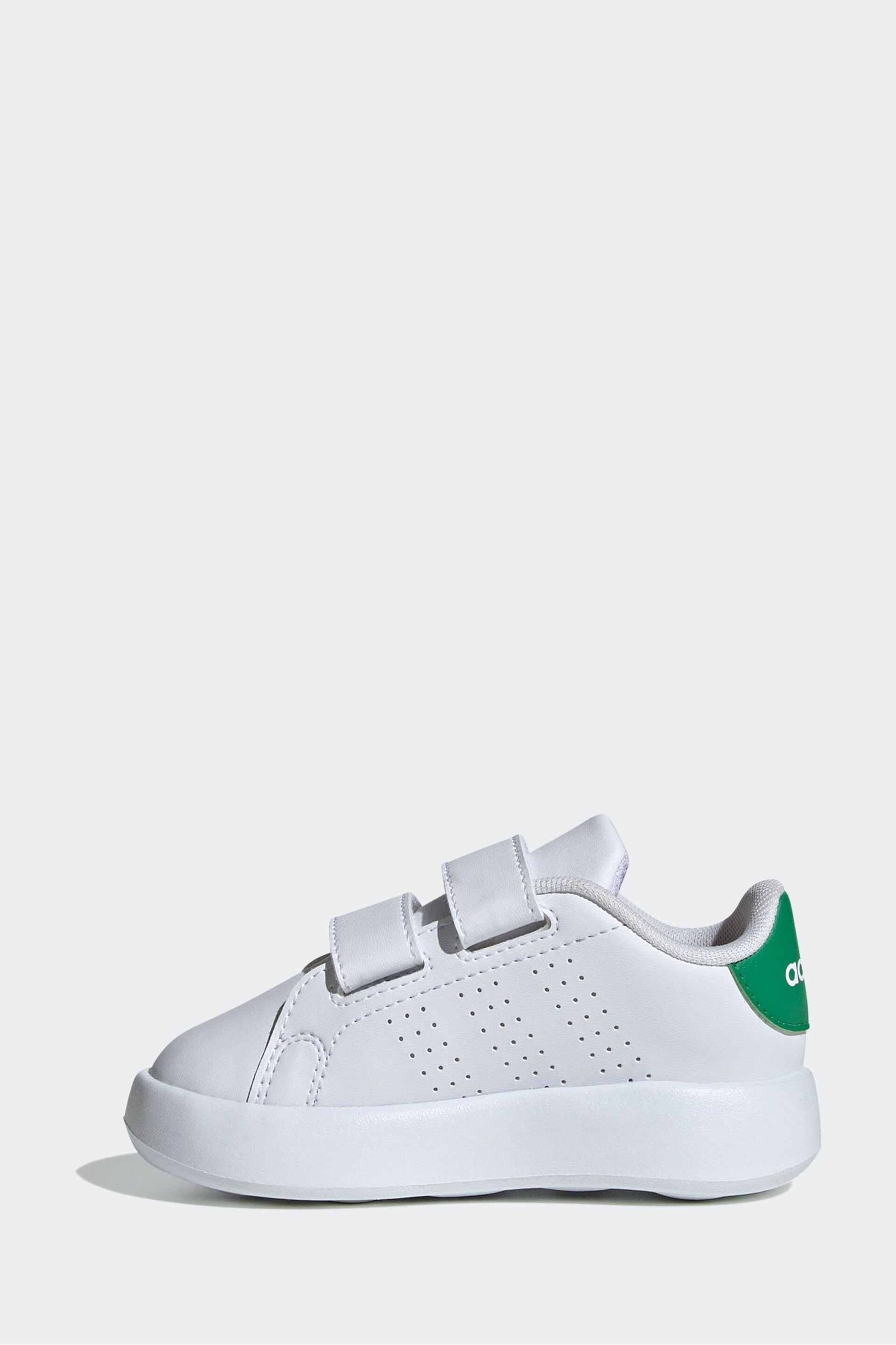 adidas White/Green Advantage Shoes Kids - Image 3 of 9