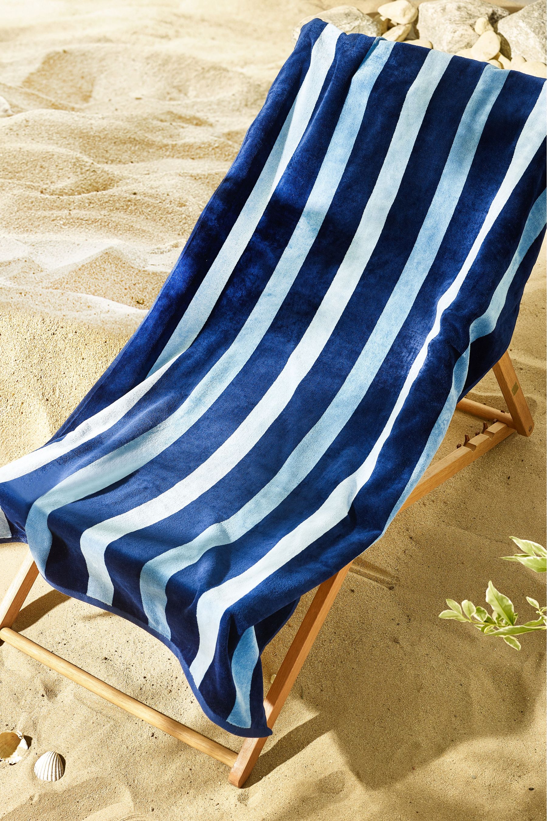 Buy Blue Beach Towel from Next Luxembourg