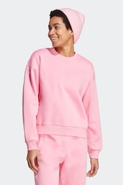 adidas Pink Sportswear All Szn Fleece Sweatshirt - Image 1 of 7