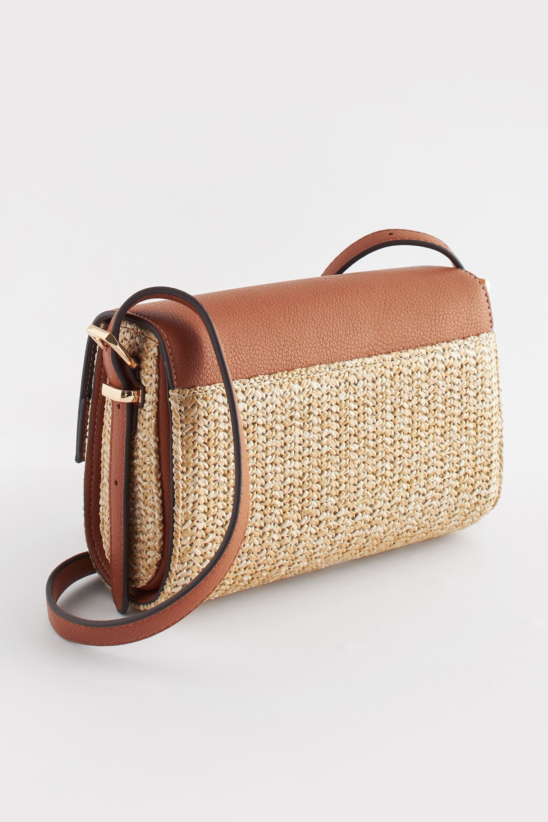 Buy Tan Brown Raffia Cross Body Bag from the Next UK online shop