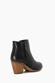 Dune London Black Wide Fit Paice Zip-Up Ankle Boots - Image 5 of 6