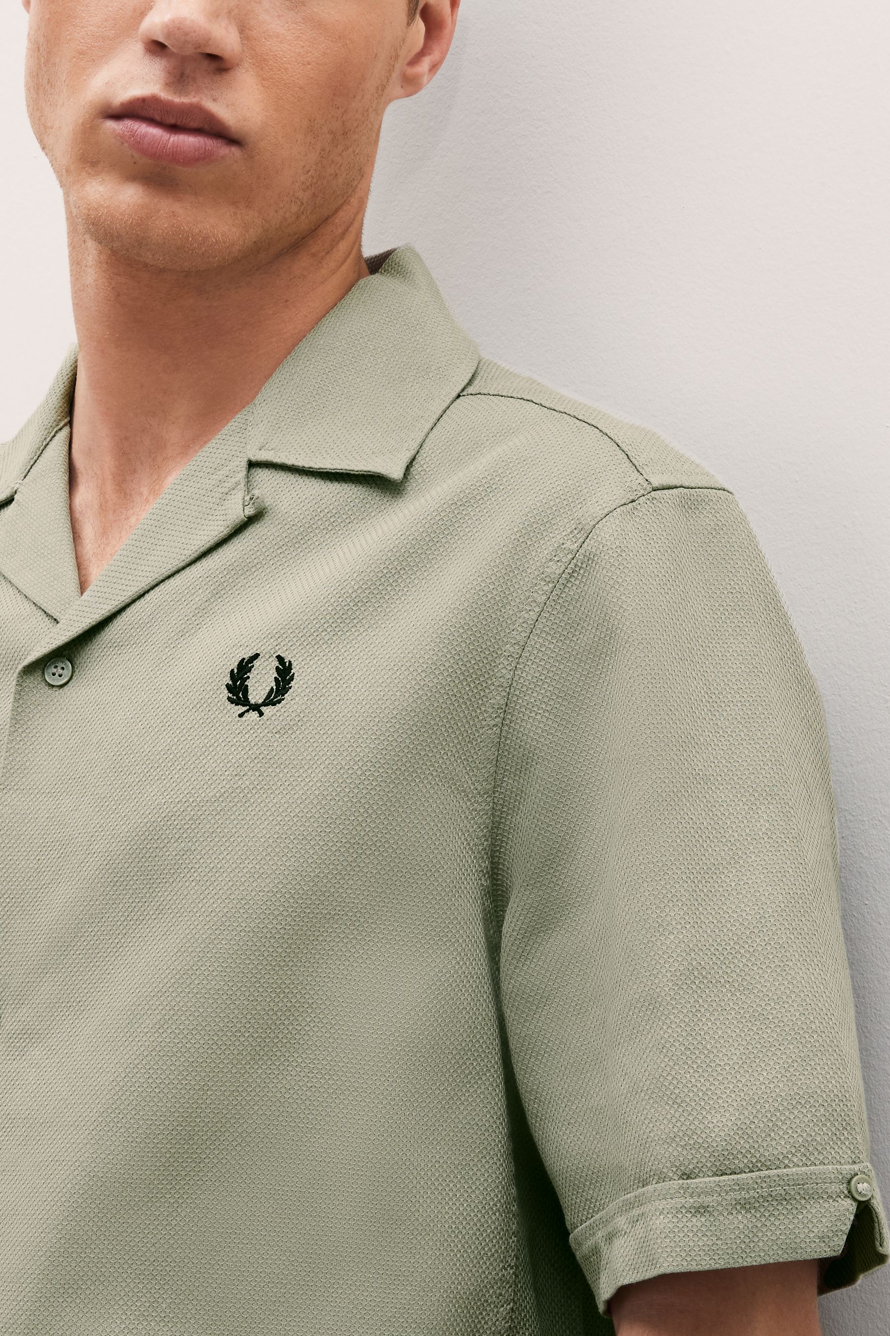 Buy Fred Perry Woven Pique Short Sleeve Shirt from Next Luxembourg