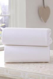 Clair De Lune White Cot Fitted Sheet - Image 1 of 2