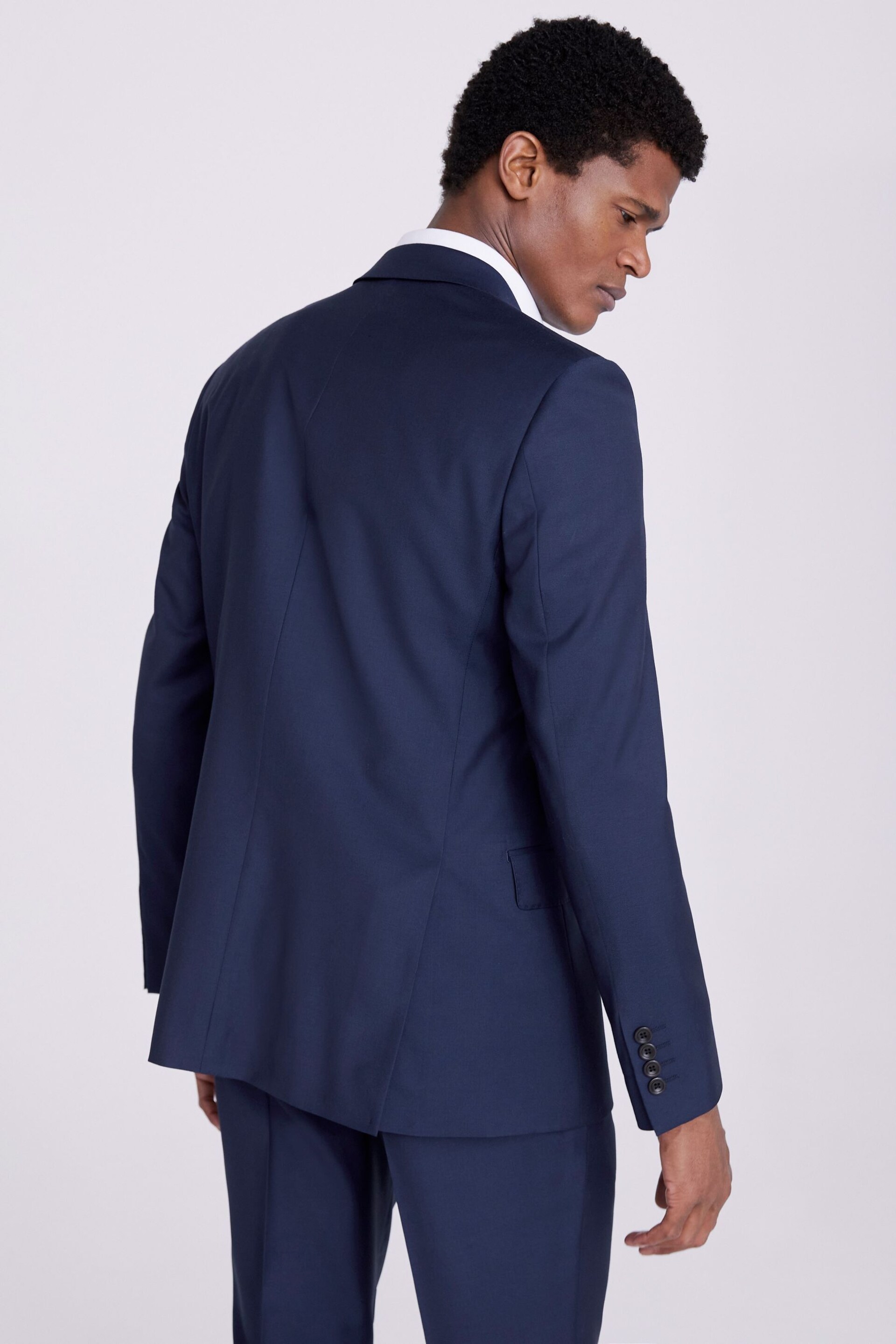 MOSS x Zenga Blue Tailored Fit Naples Jacket - Image 3 of 6