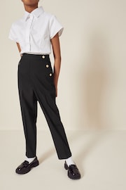 Black Senior Tapered Gold Snap School Trousers (9-18yrs) - Image 1 of 6
