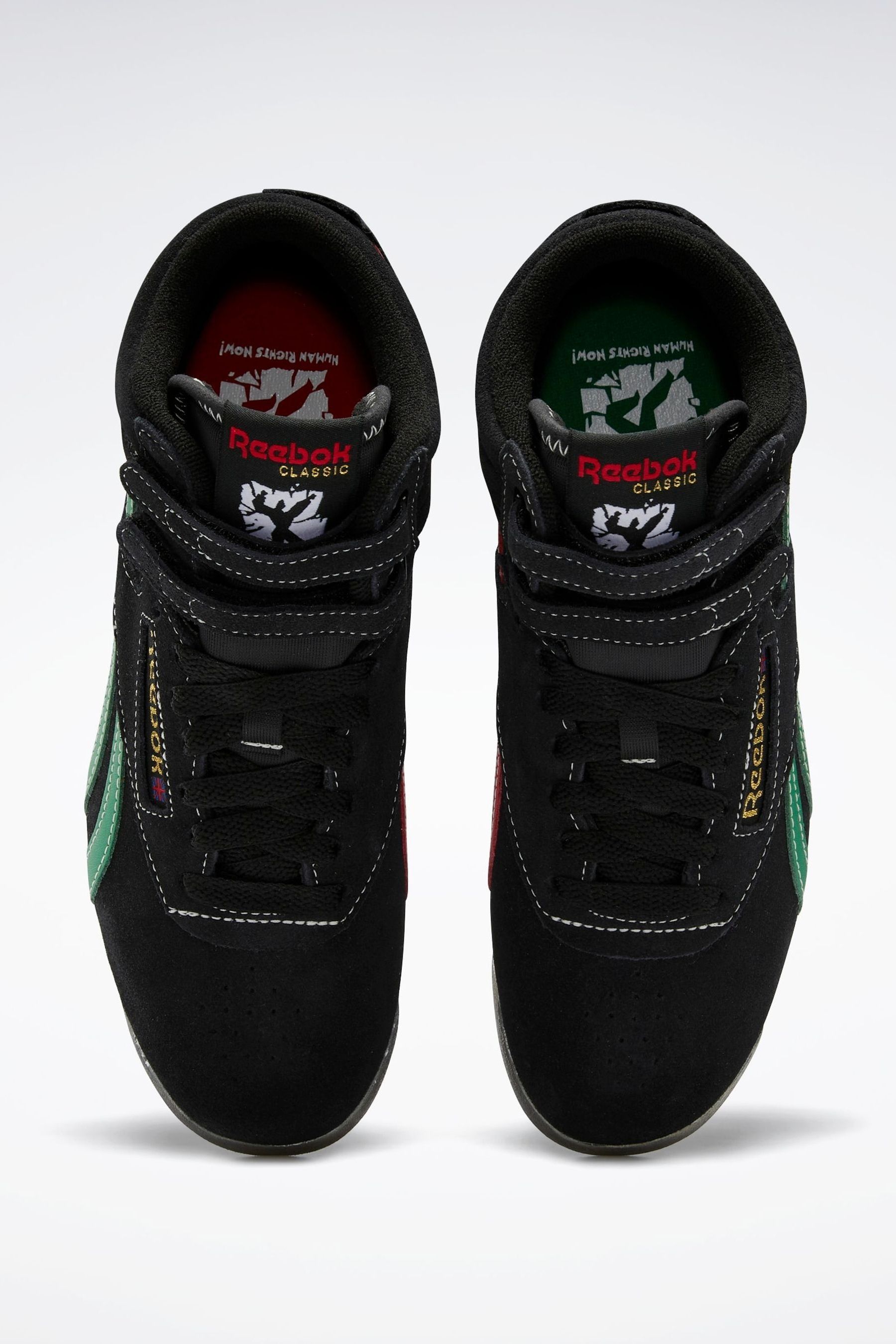 Reebok freestyle hi black top