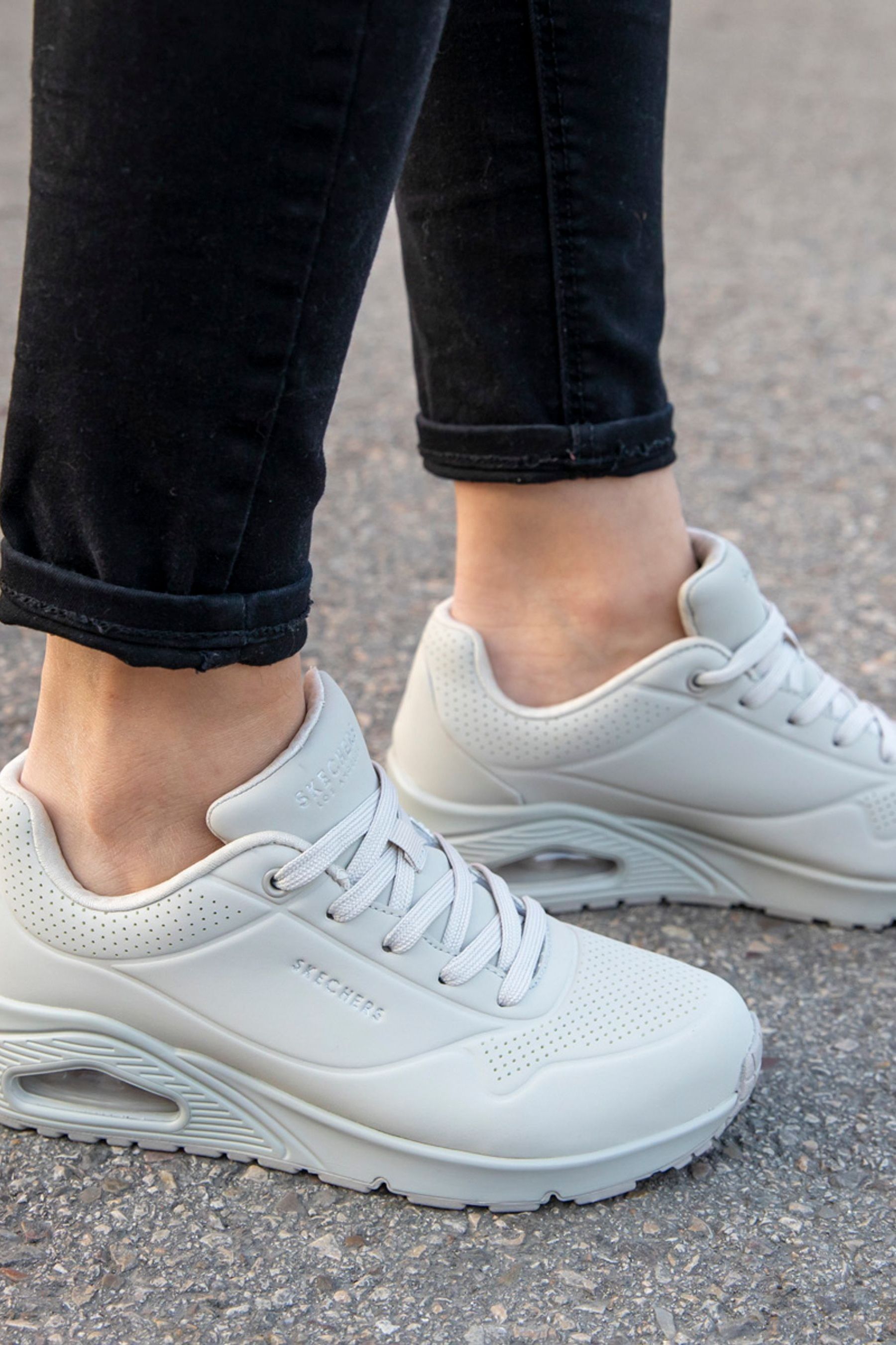 Cream skechers new arrivals