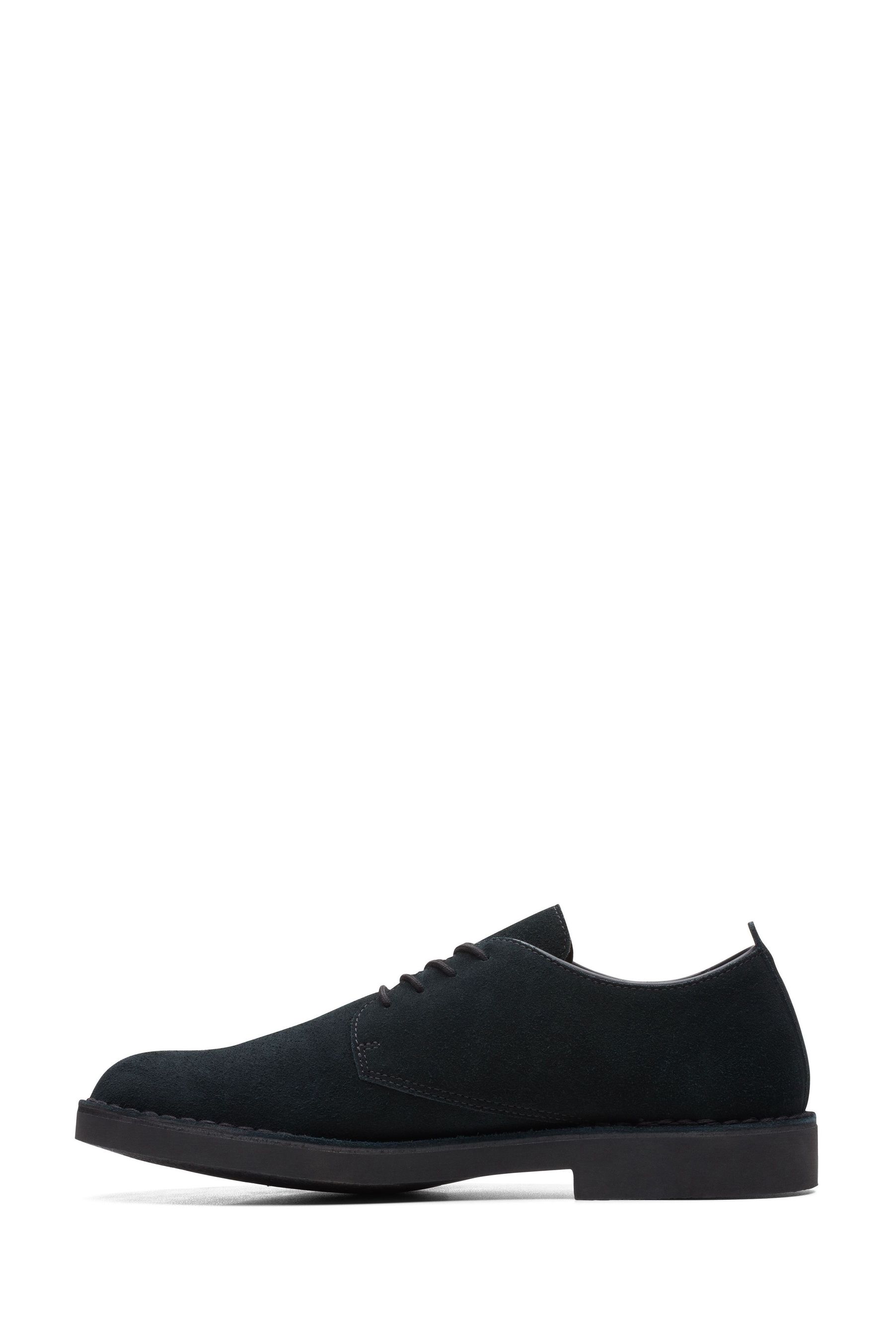 Clarks desert london black suede deals