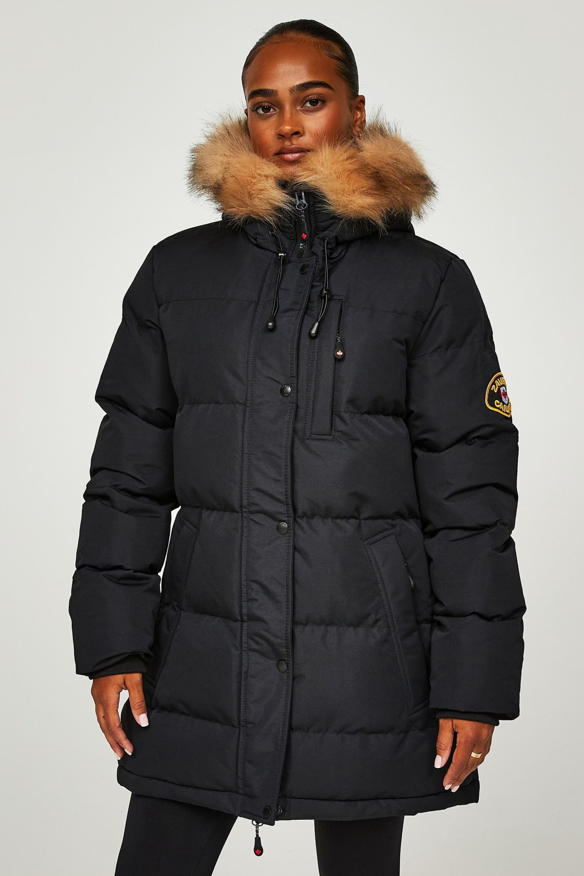 Zavetti Canada Womens Goshawa Puffer Jet Black Parka - Image 1 of 7