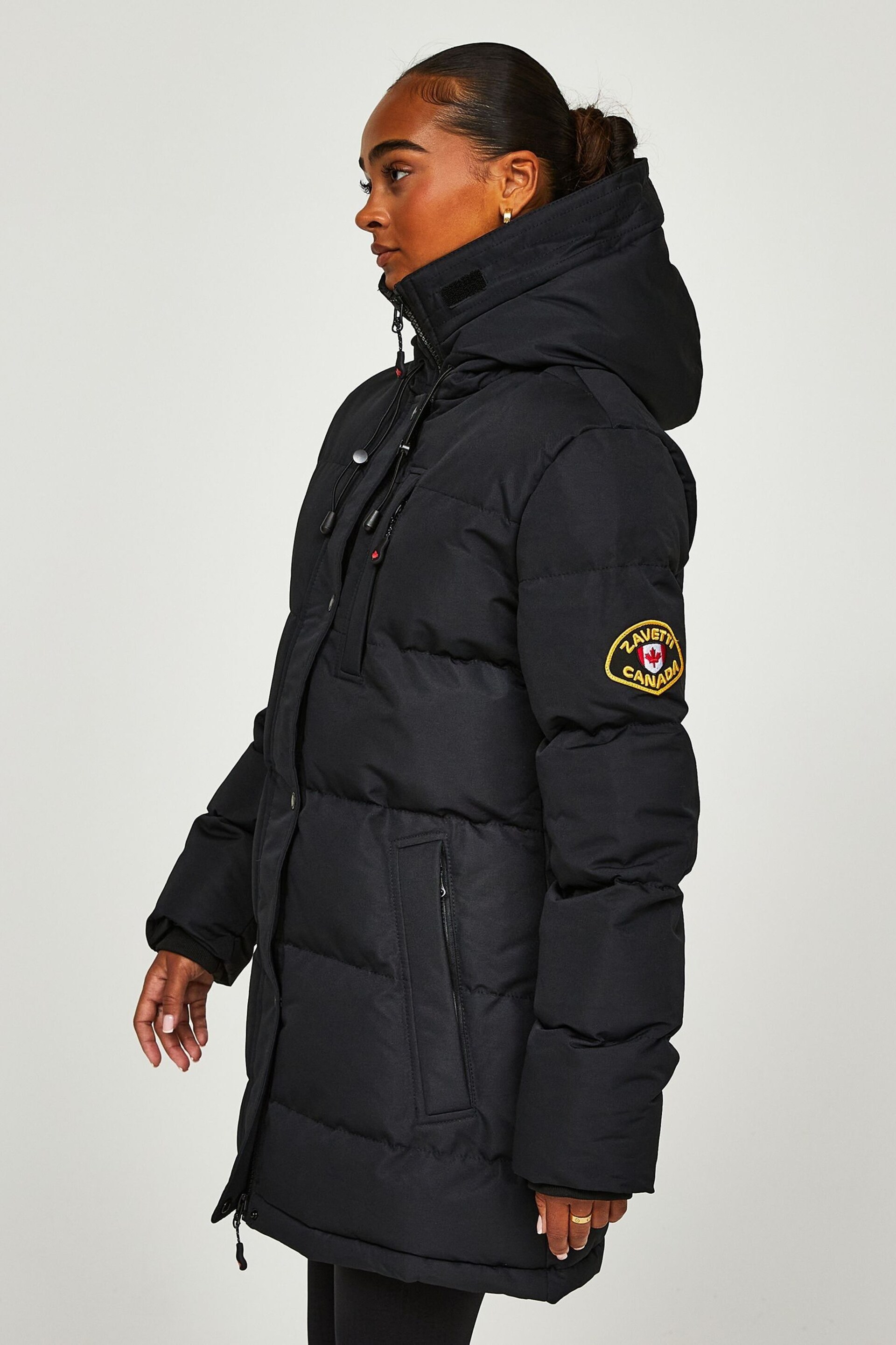 Zavetti Canada Womens Goshawa Puffer Jet Black Parka - Image 3 of 7