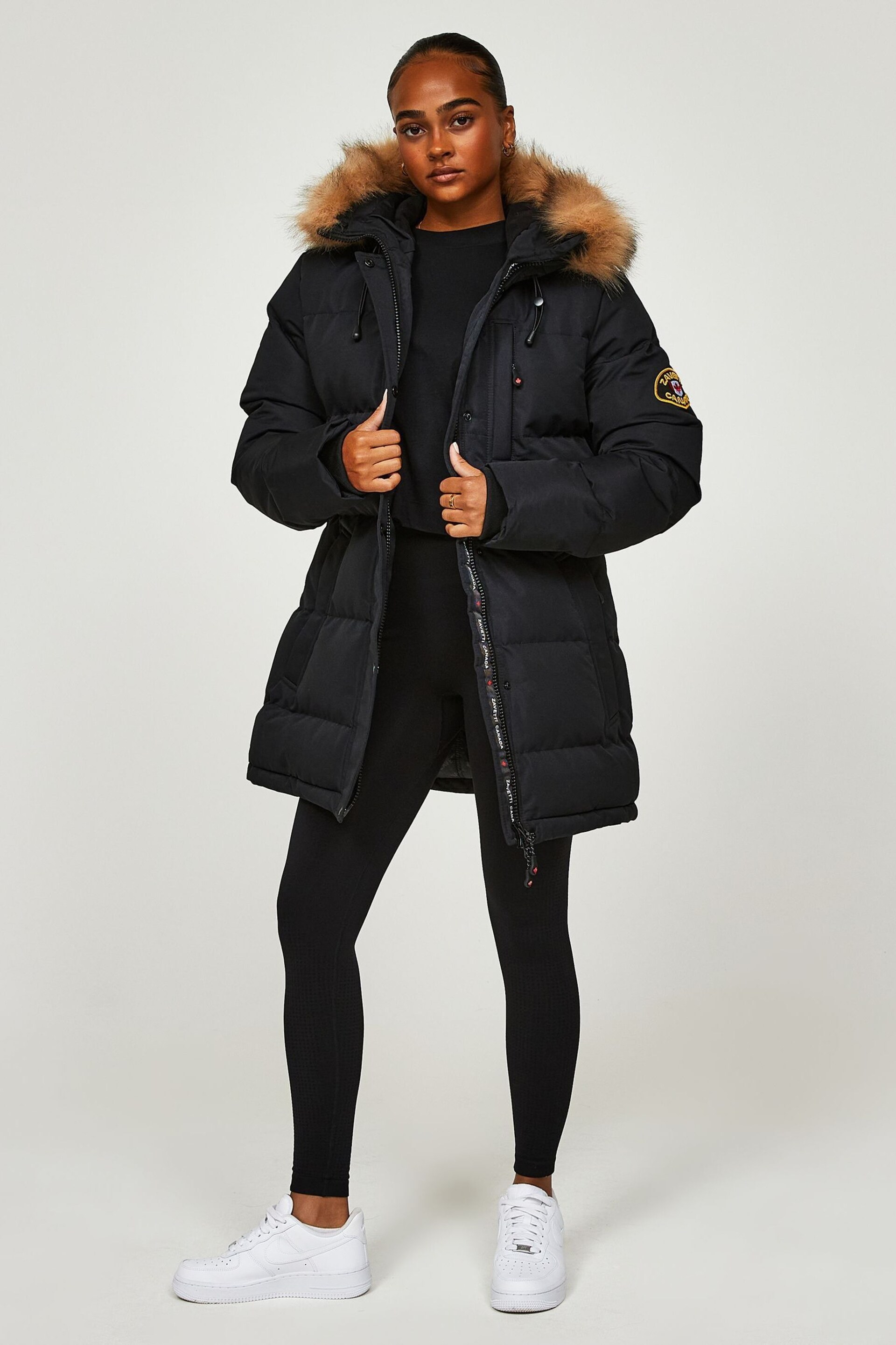 Zavetti Canada Womens Goshawa Puffer Jet Black Parka - Image 5 of 7