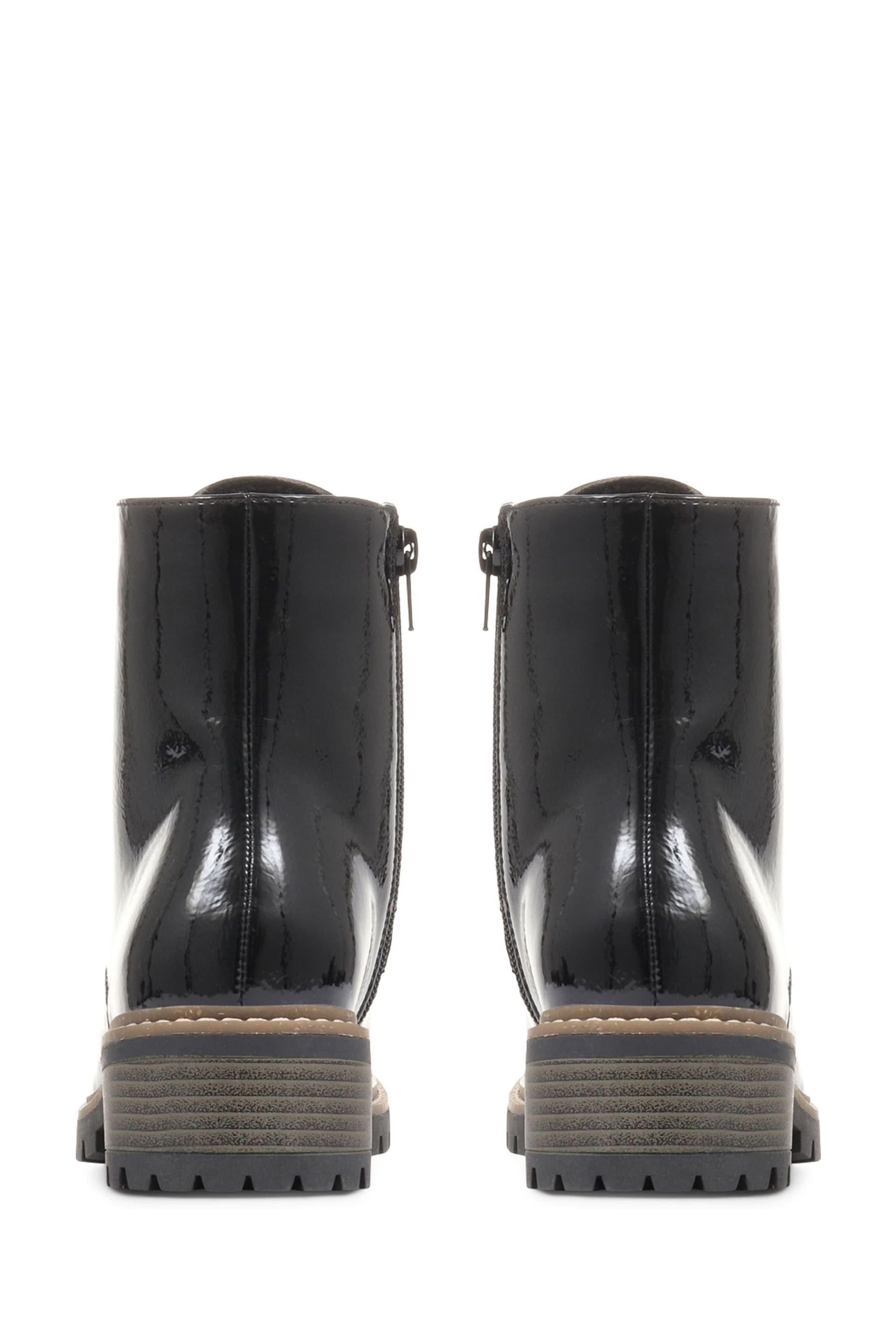 Pavers Metallic Lace Up Ankle Black Boots - Image 3 of 6