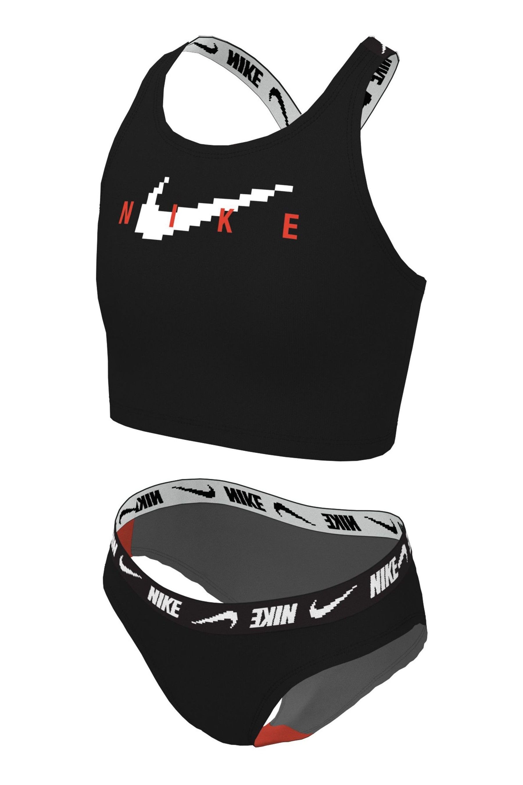 Buy Nike Black Logo Tape Bikini from Next Luxembourg