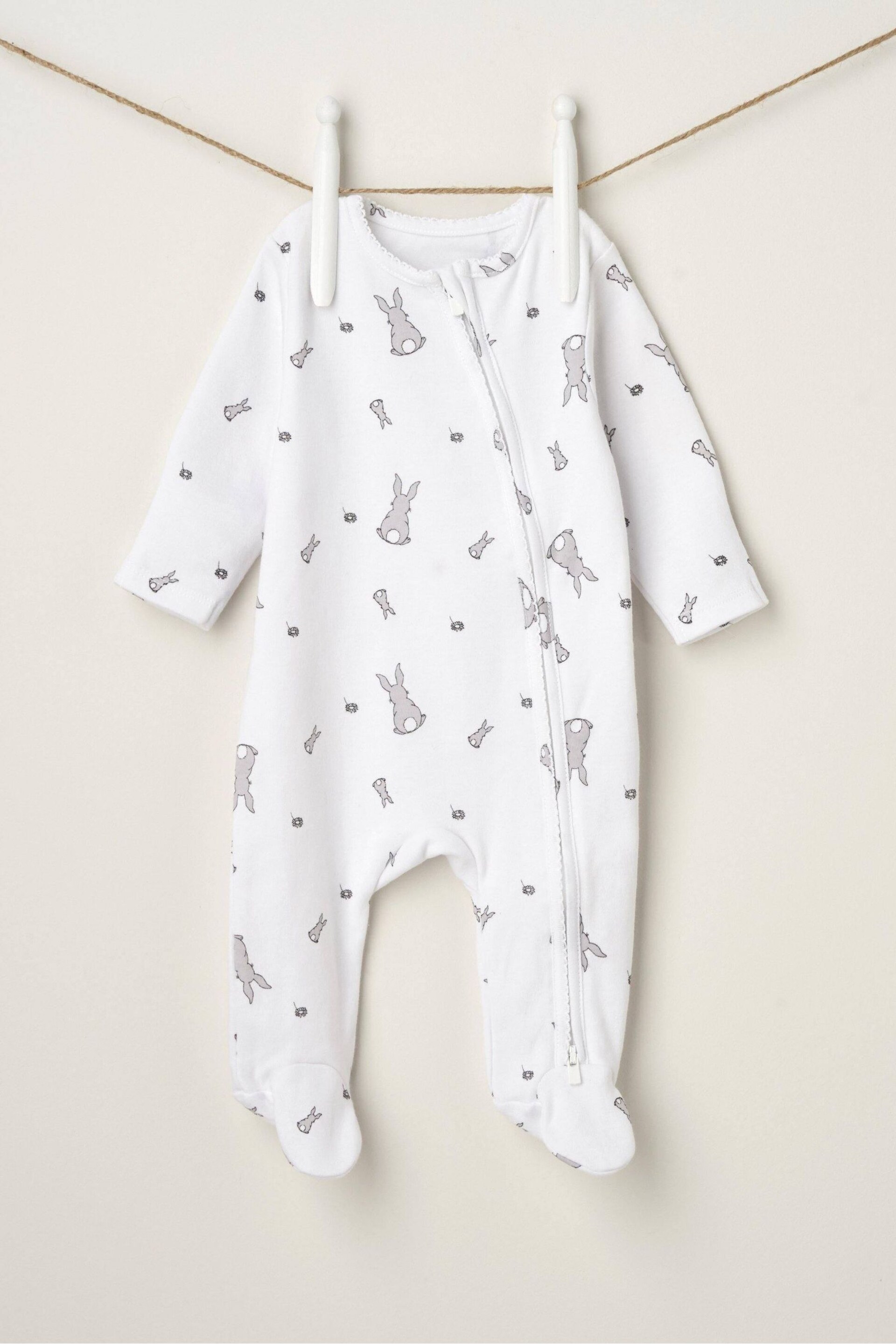 Truly White Bunny Babygrow Without Collar - Image 3 of 3