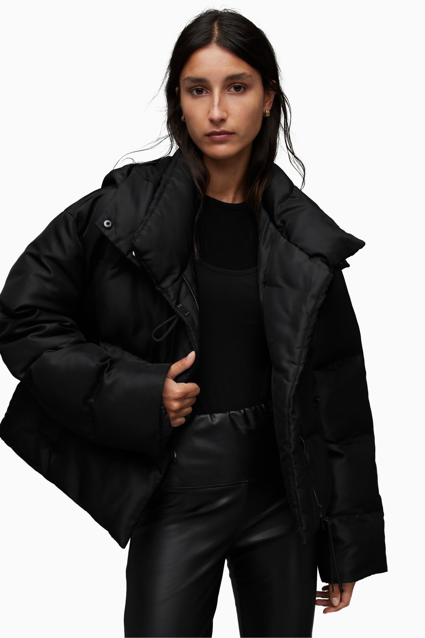 Buy AllSaints Black 100 Cotton Puffer Jacket from Next Luxembourg