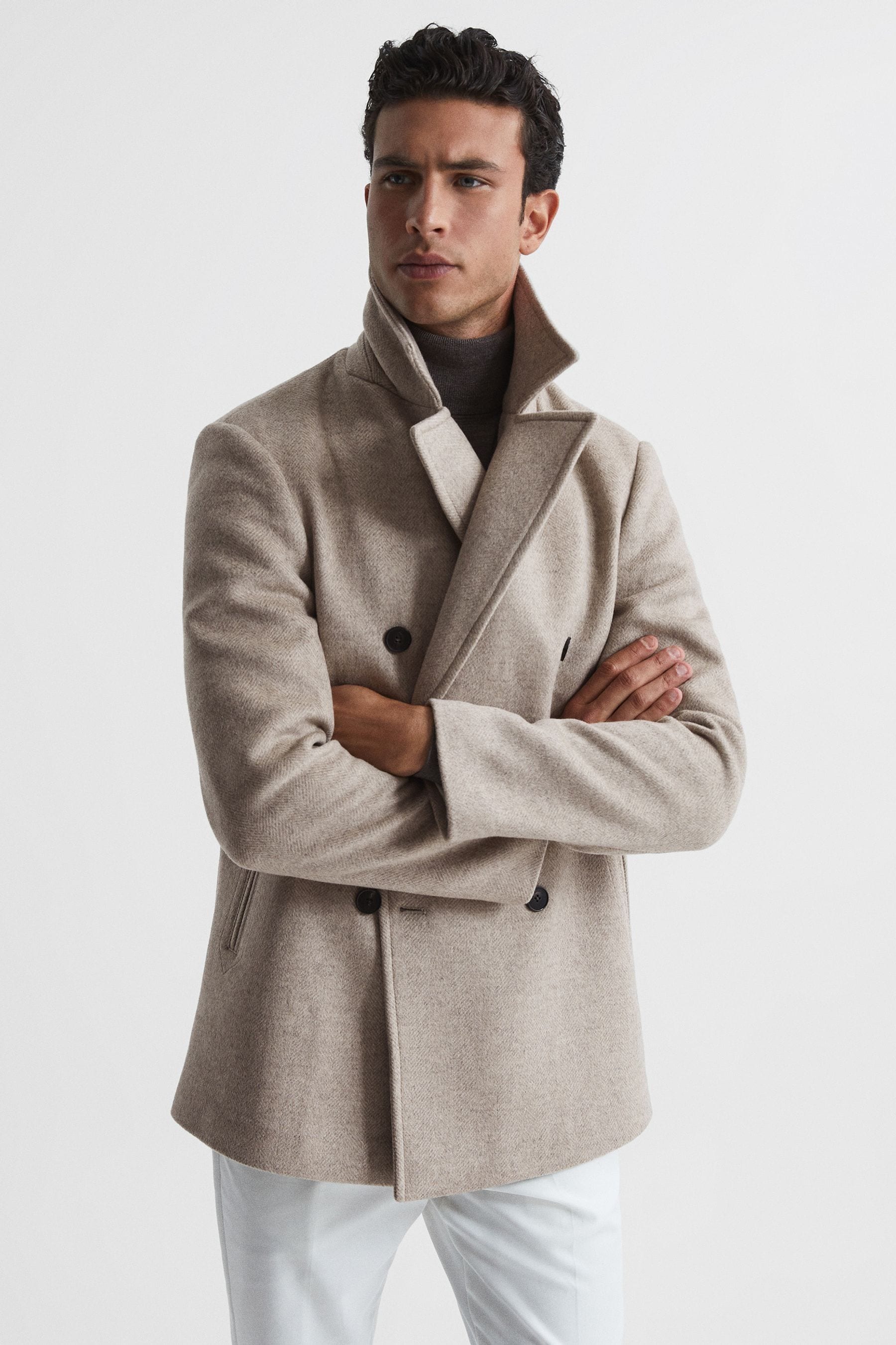 Reiss peacoat mens hotsell