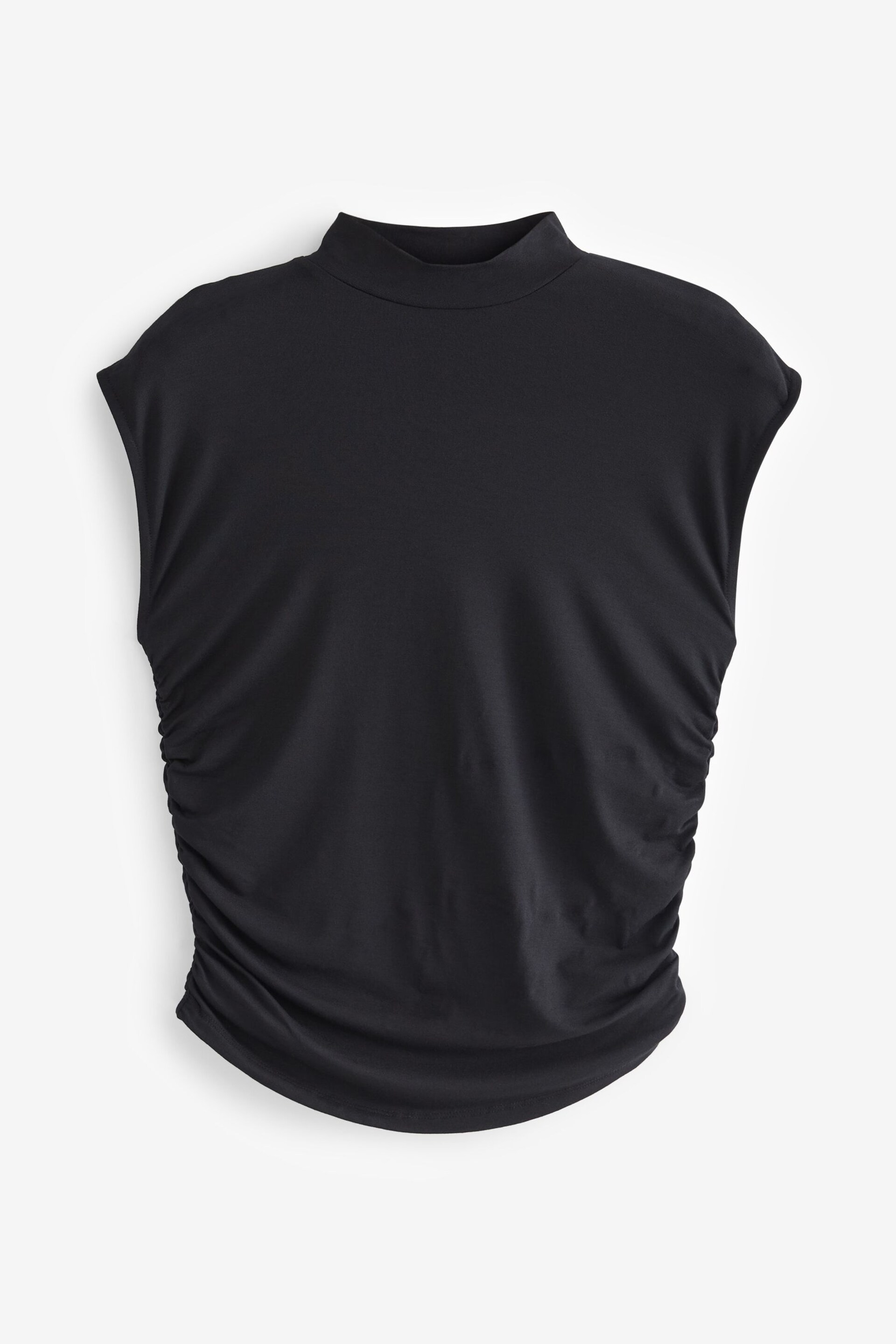 Black Sleeveless High Neck Top - Image 5 of 6