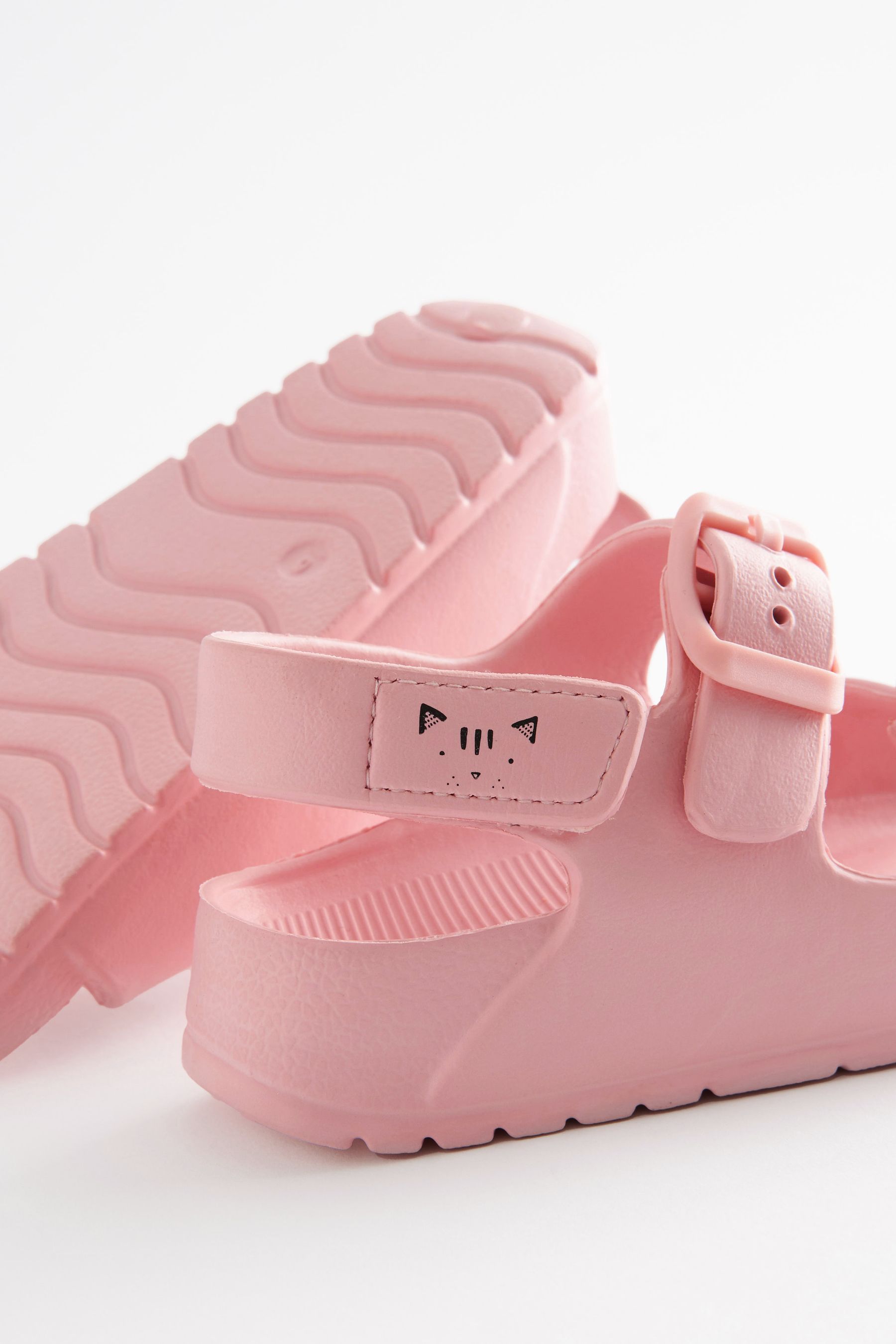 Buy Pink Double Buckle Sandals from Next Luxembourg