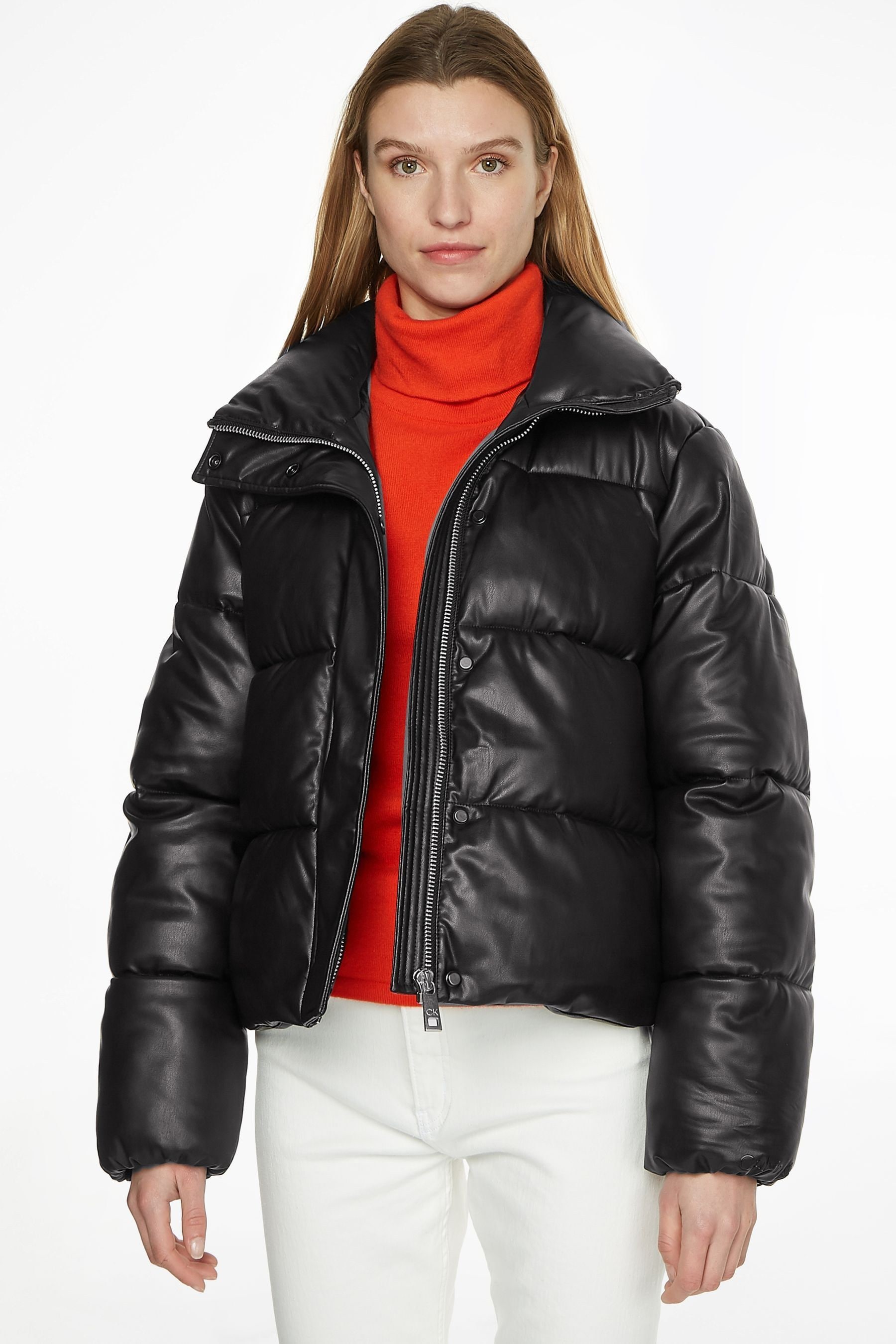 Buy Calvin Klein PU Padded Black Puffer Jacket from Next Luxembourg