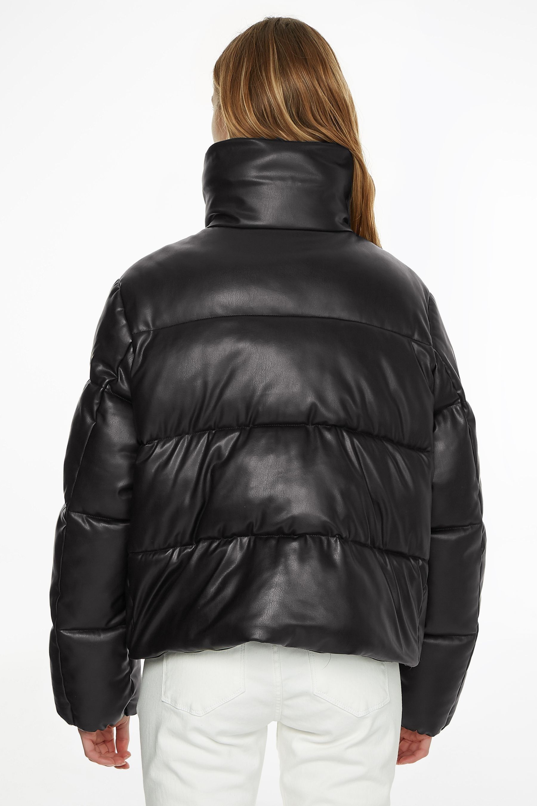Buy Calvin Klein PU Padded Black Puffer Jacket from Next Luxembourg