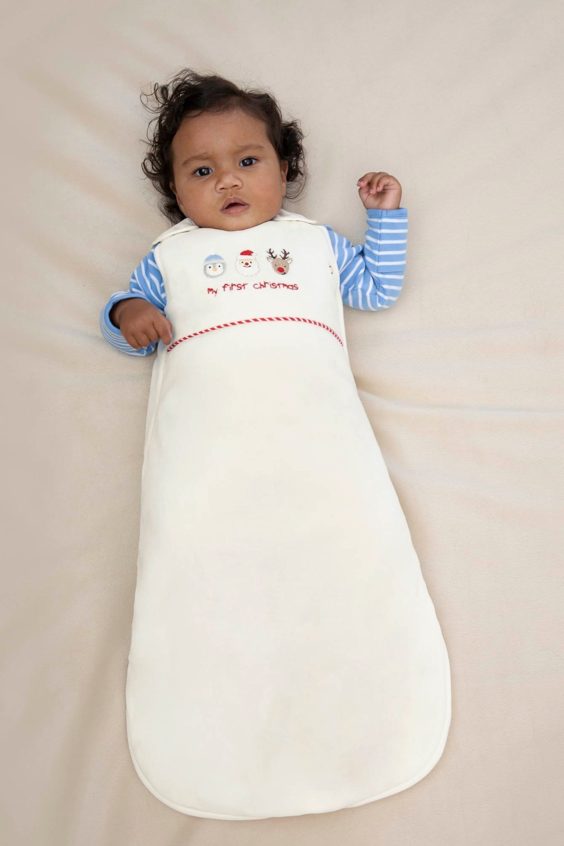 Buy JoJo Maman Bebe My First Christmas Print 2.5 Tog Baby Sleeping Bag from Next Oman