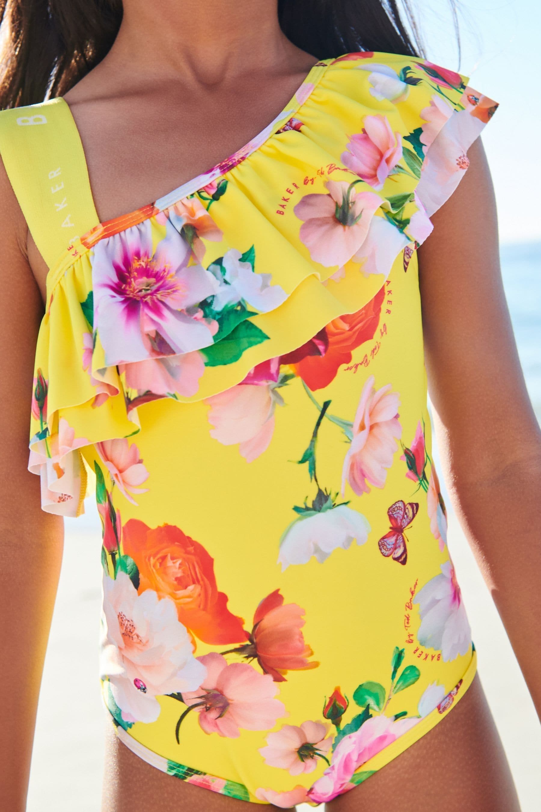 Buy Baker by Ted Baker Yellow Floral Swimsuit from Next Luxembourg