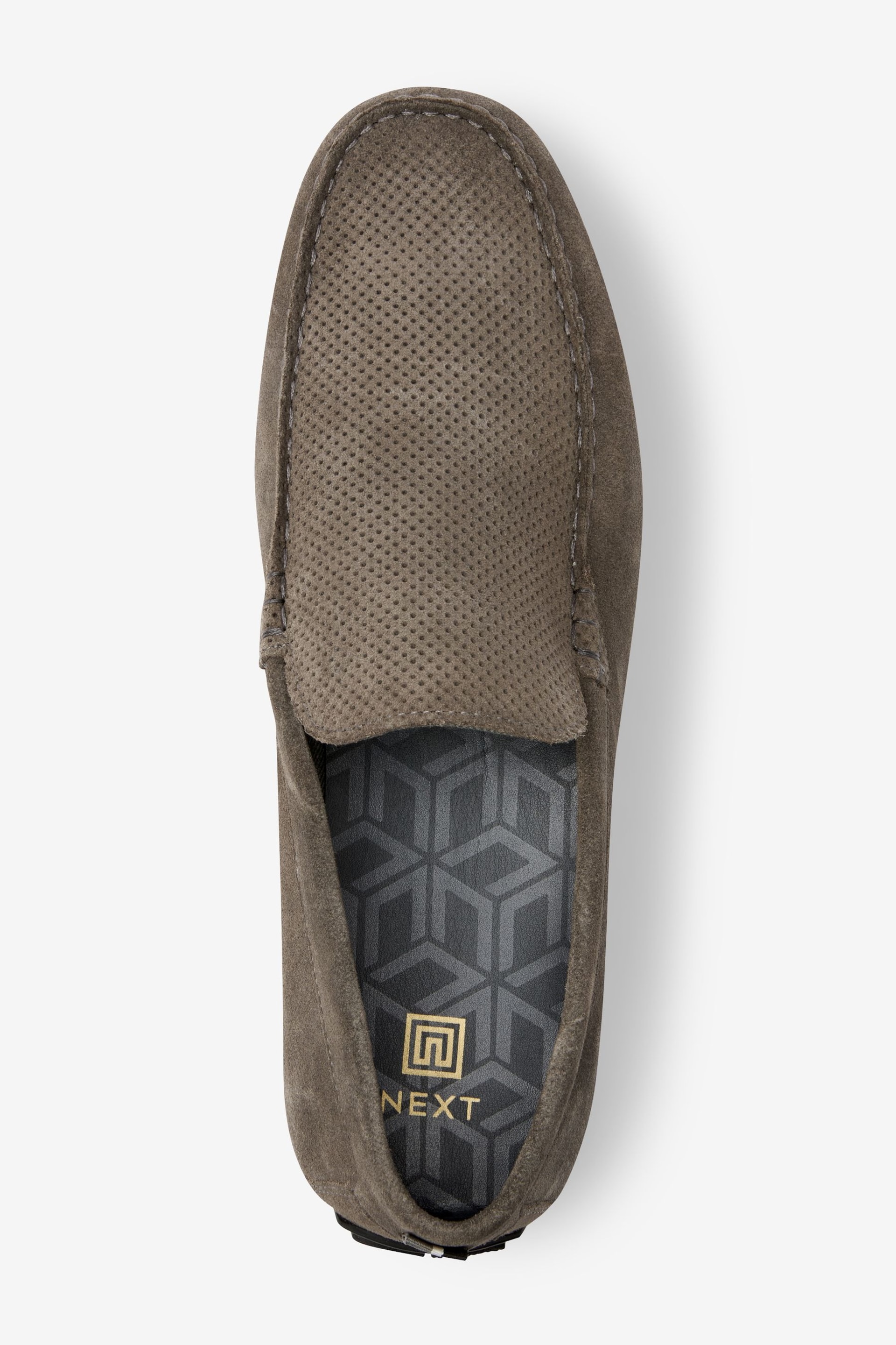 Grey Suede Driver Shoes - Image 4 of 5