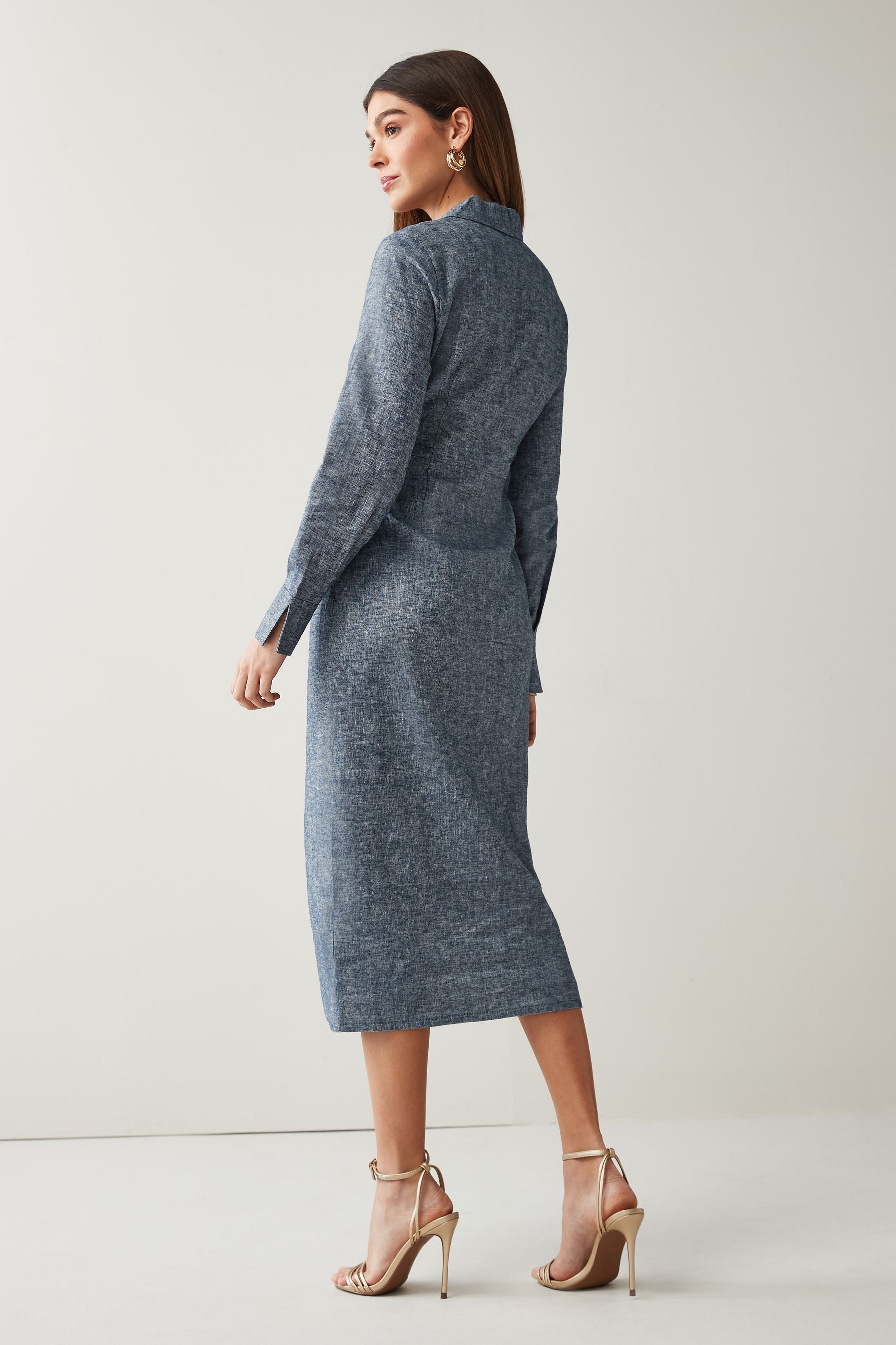 Chambray twist dress online