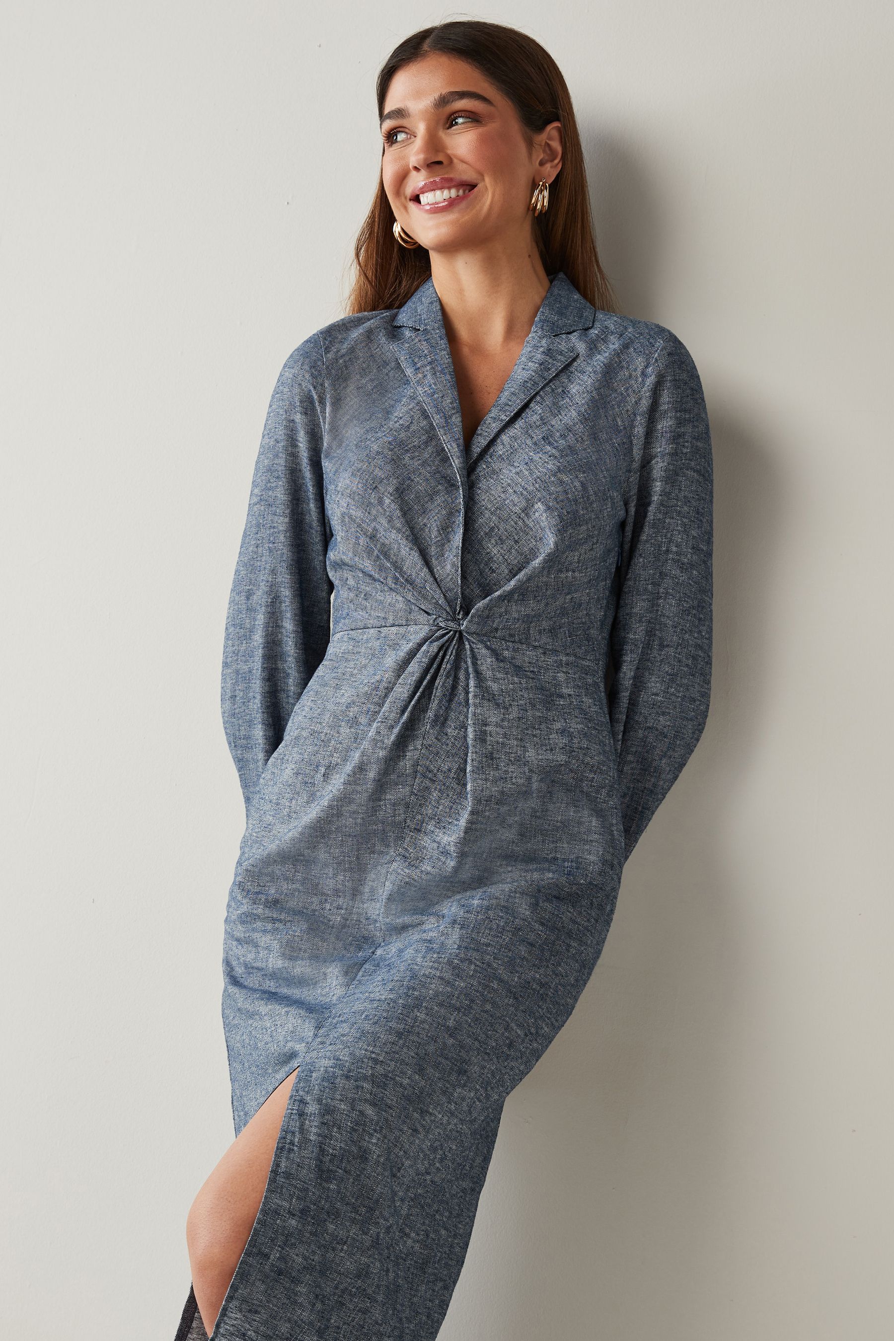 Chambray twist dress online