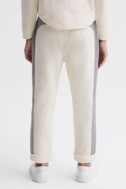 Reiss Pale Pink/Grey Marl Orla Senior Colourblock Joggers - Image 5 of 6