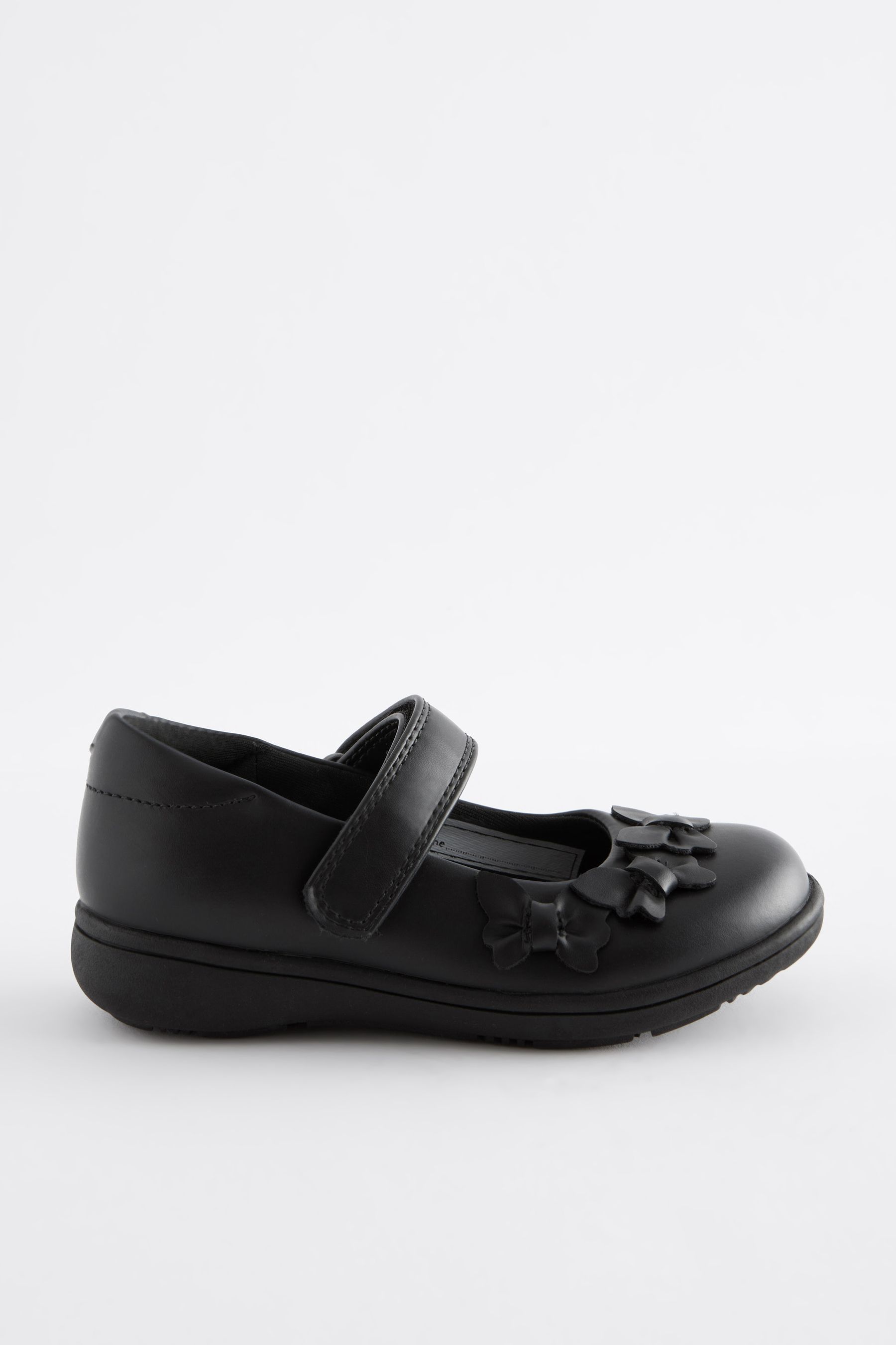 Buy Matt Black Standard Fit F School Junior Butterfly Mary Jane Shoes from Next United Arab Emirates