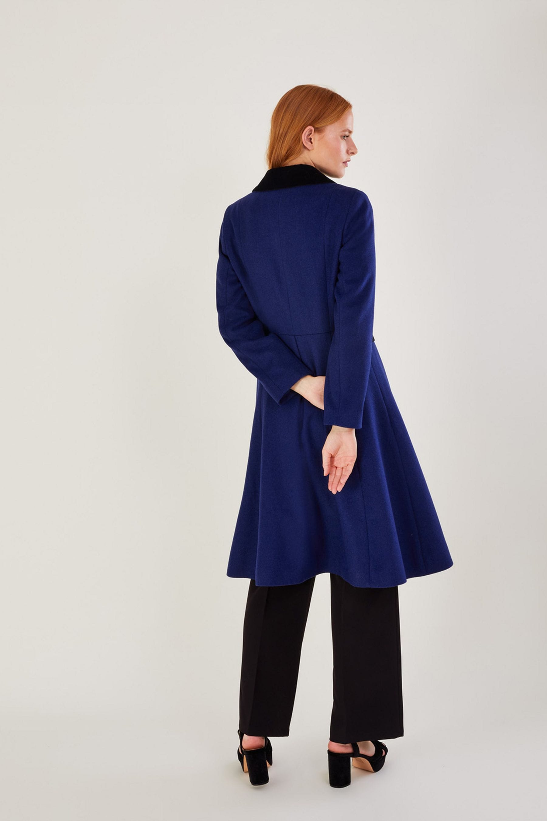 Buy Monsoon Blue Opal Opera Coat In Wool Mix from Next Denmark