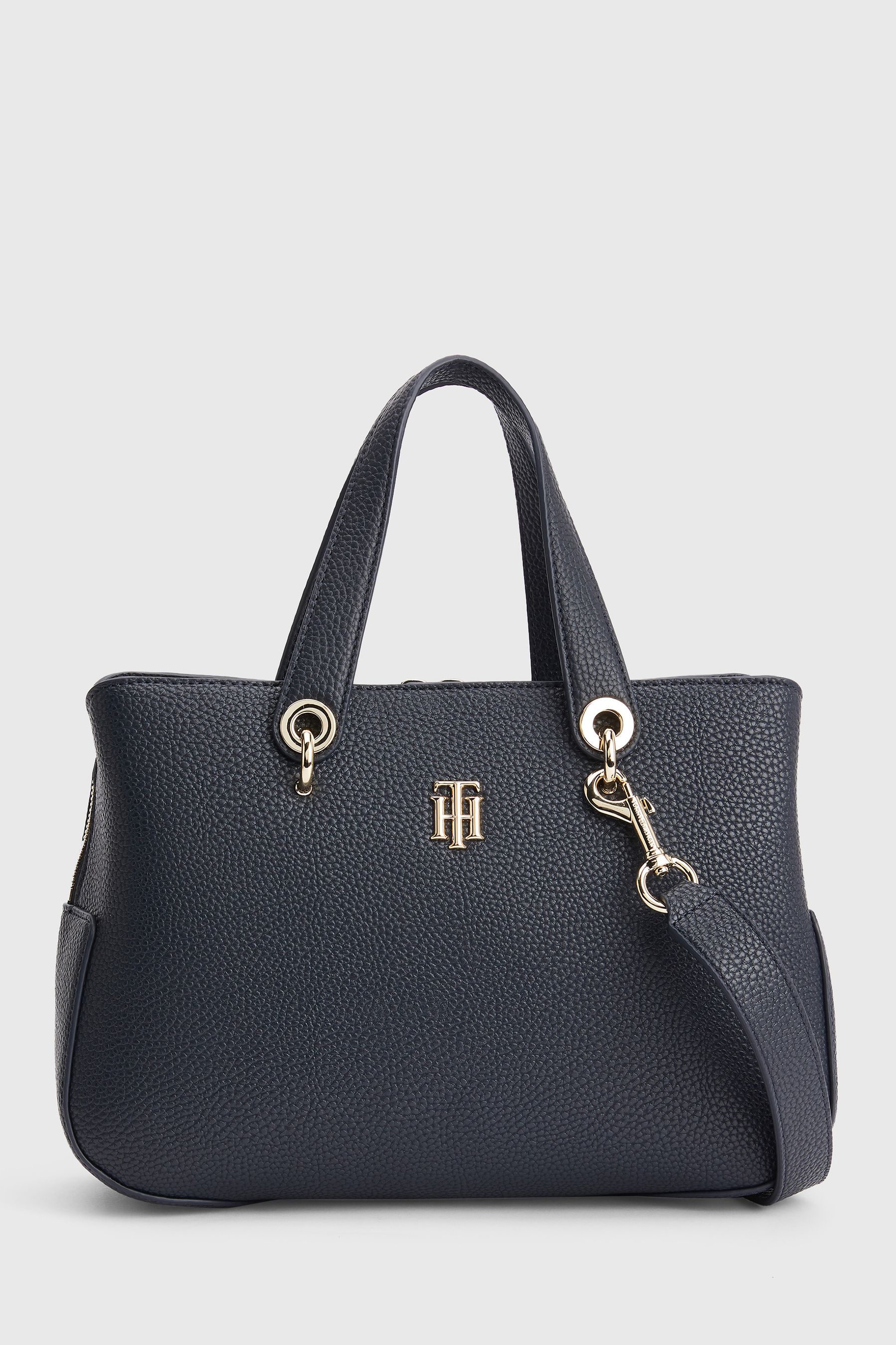 Buy Tommy Hilfiger Medium Blue Monogram Satchel Bag from Next Luxembourg