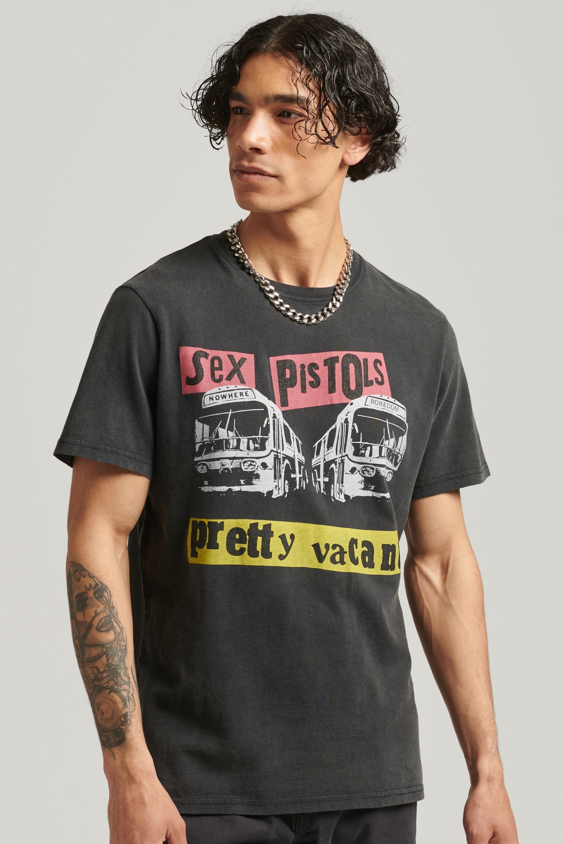 Buy Superdry Black Chrome Sex Pistols Limited Edition Band T Shirt from Next United Arab Emirates