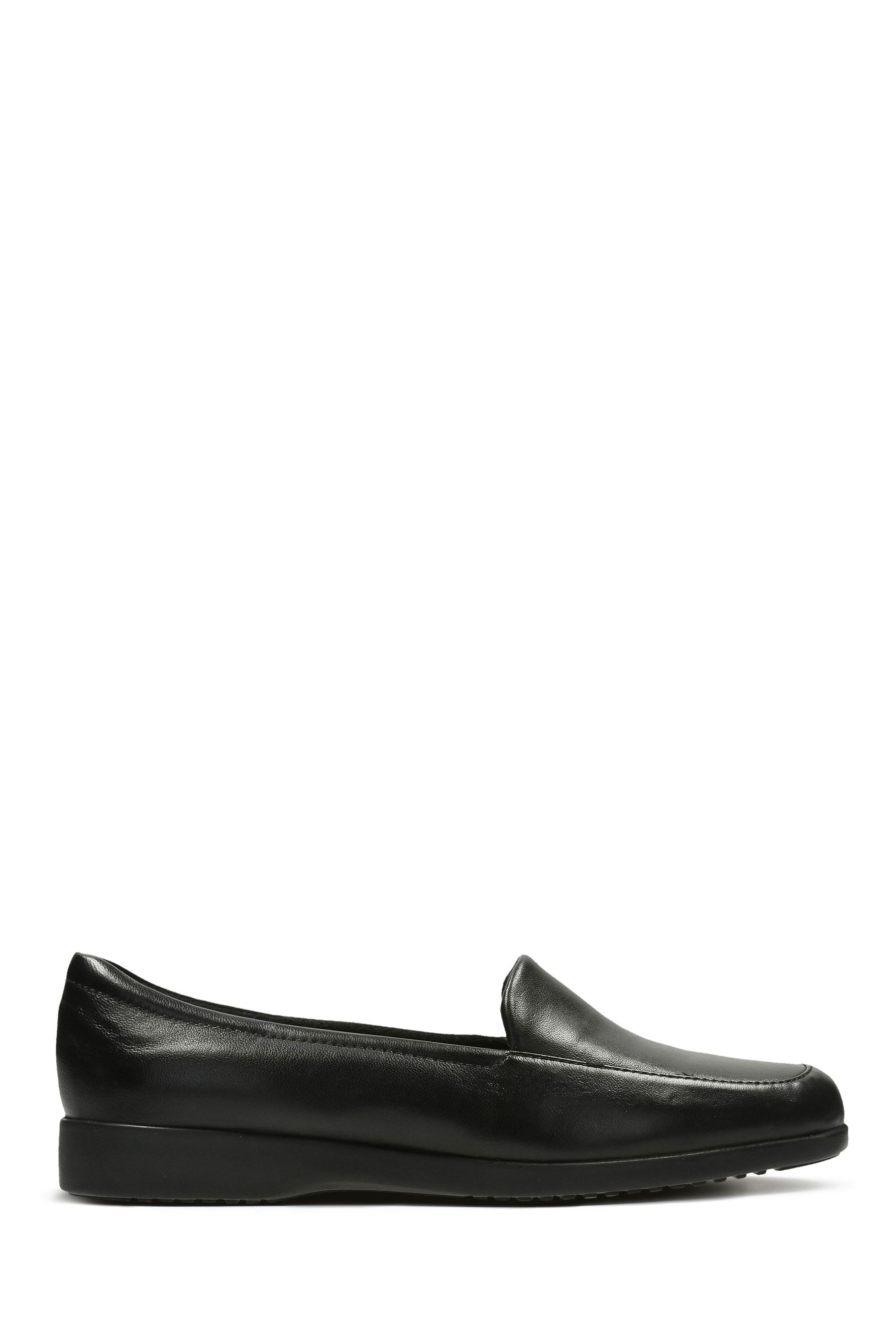 Buy Clarks Black Standard Fit F Wide Fit Leather Georgia Shoes from Next Iceland
