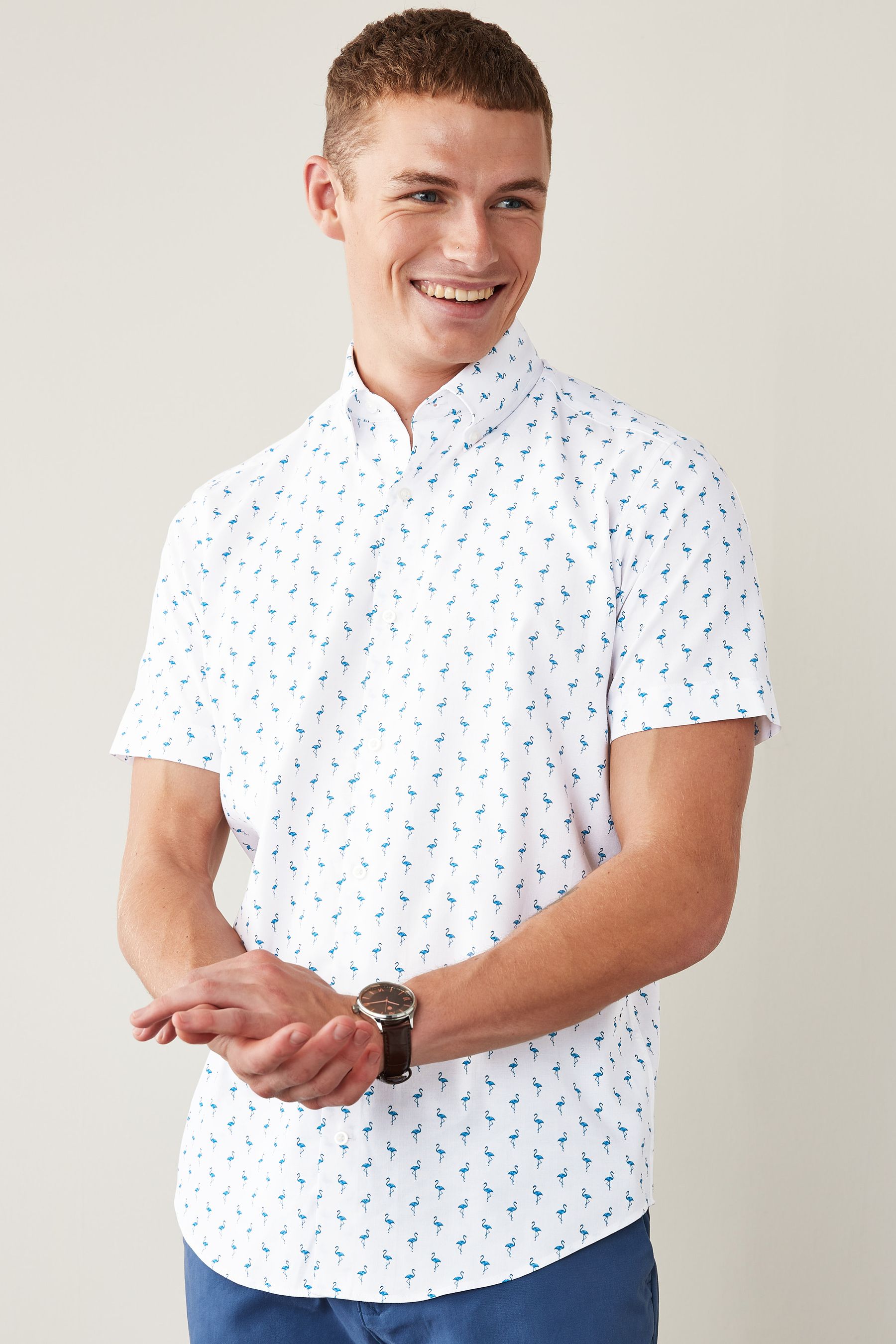 Blue flamingo dress cheap