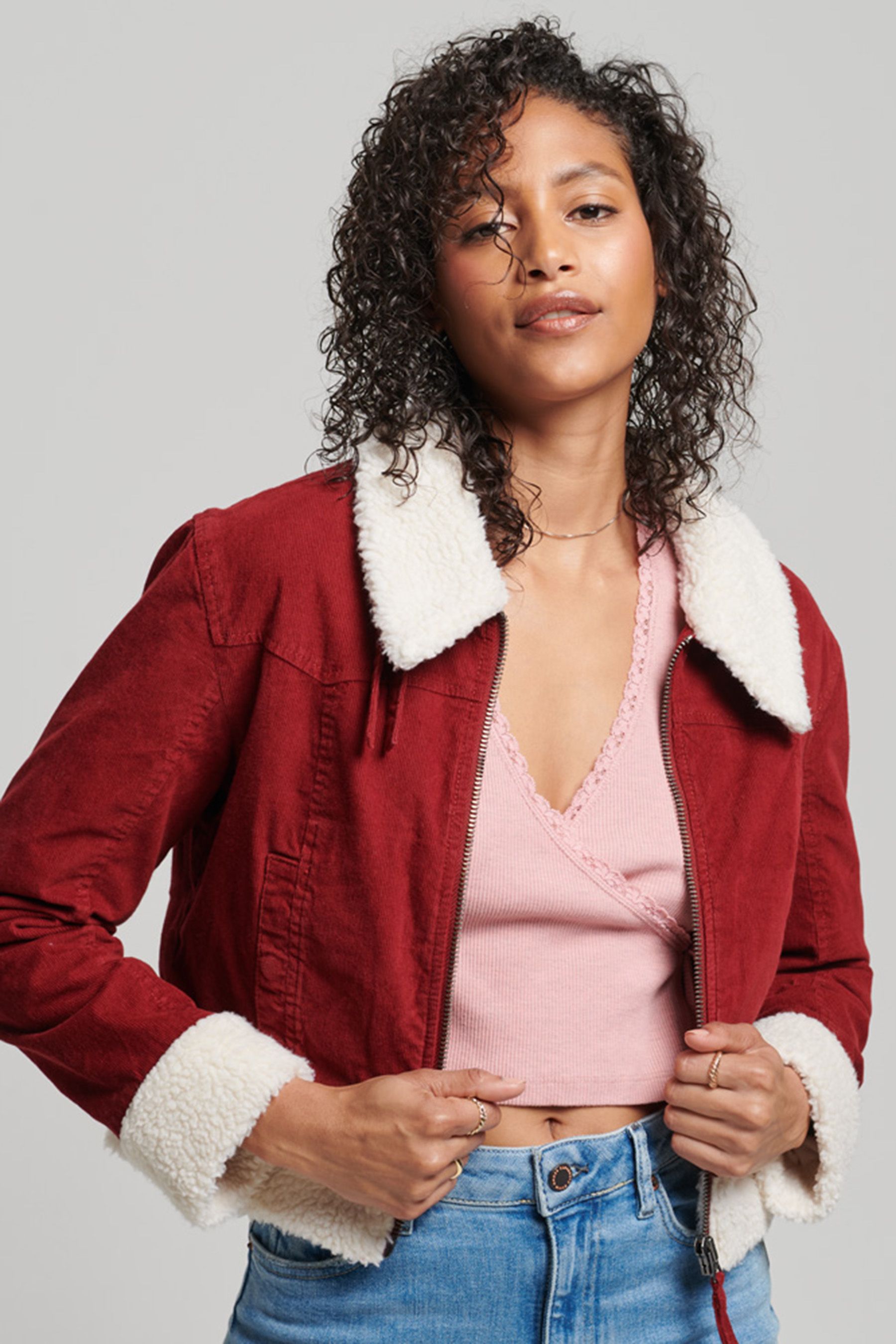 Buy Superdry Red Borg Lined Indie Jacket from Next Luxembourg