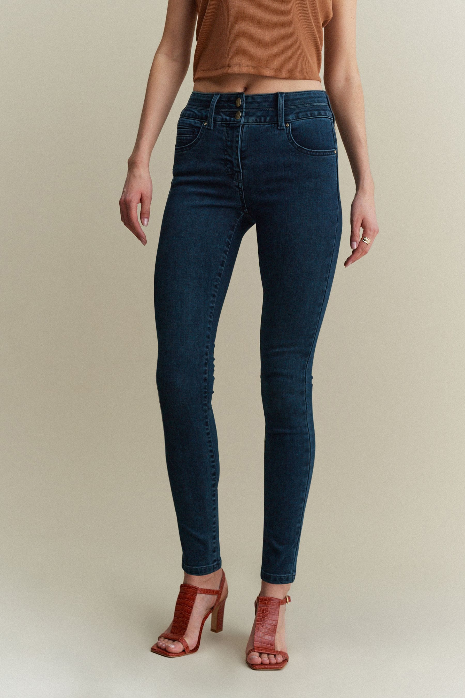 Buy Inky Blue Denim Lift Slim And Shape Skinny Jeans from Next Luxembourg