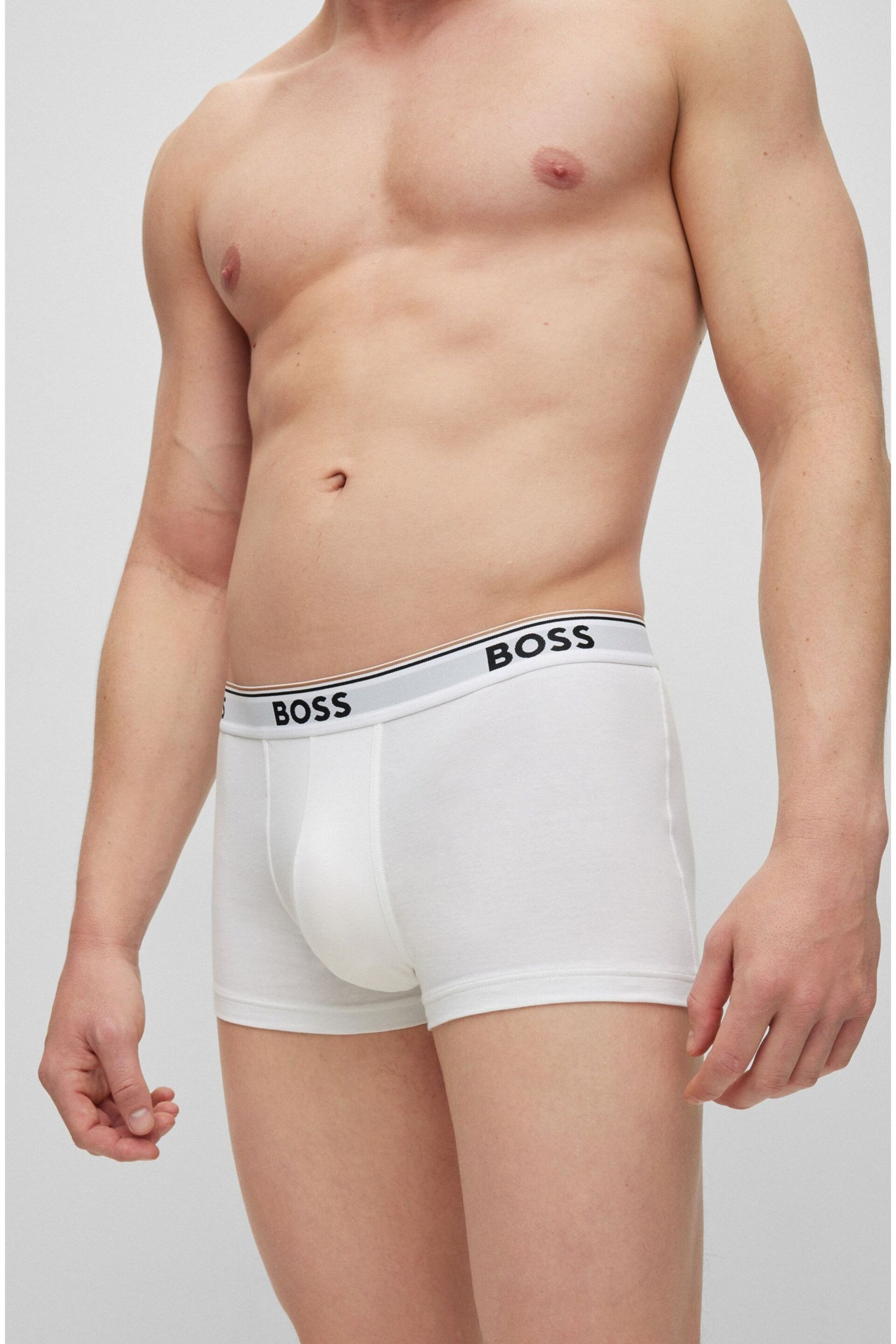 BOSS White Power Boxer 3 Pack - Image 3 of 4